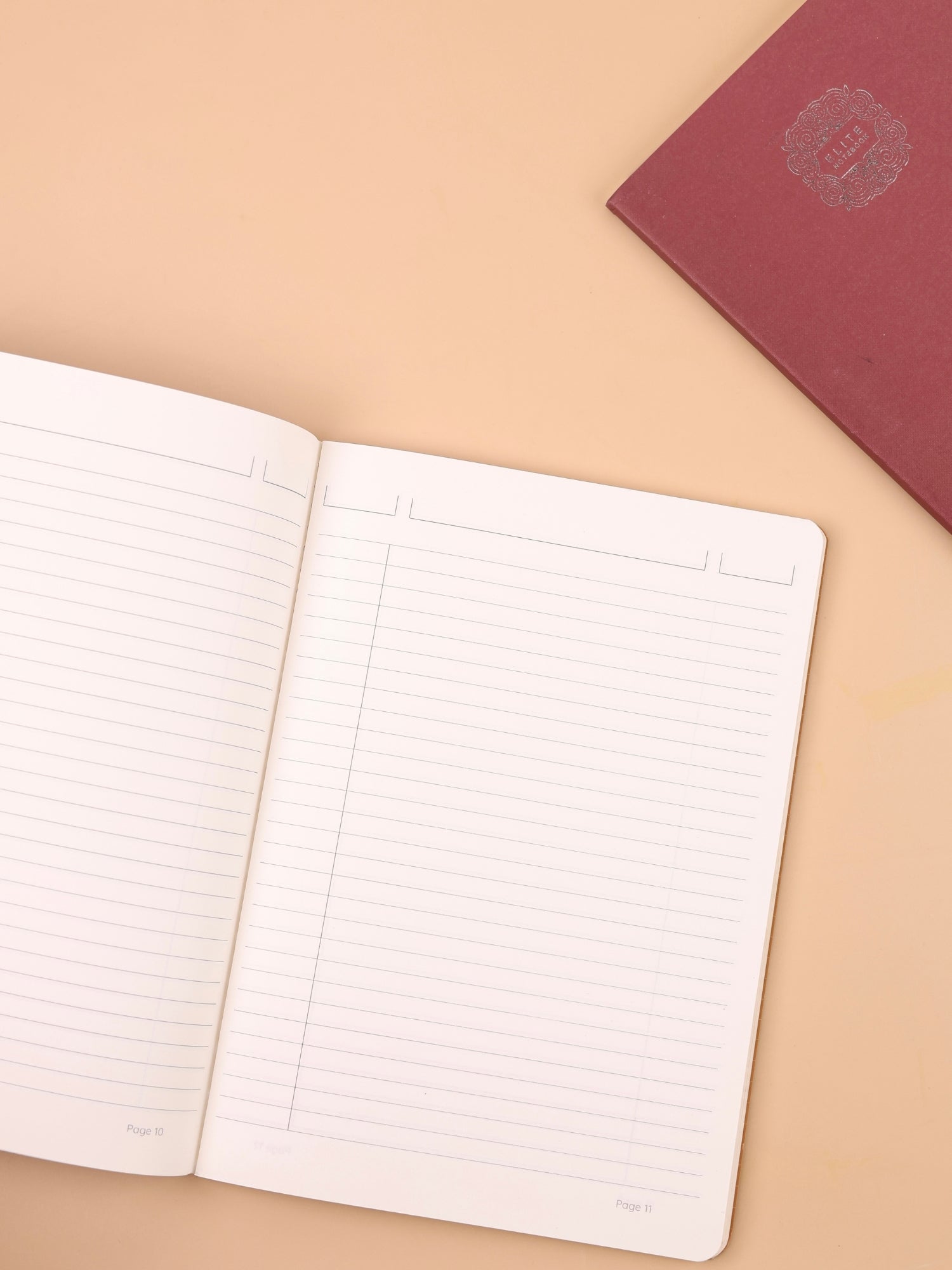 Textured Notebook – 120 Numbered Ruled Pages | Thread Sewn