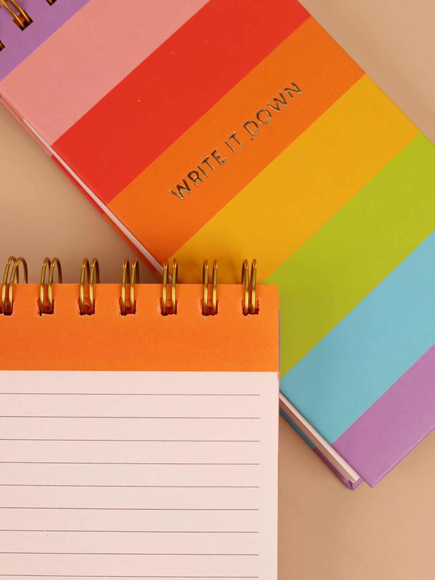 Rainbow Spiral Notepad – Aesthetic Mini Thinkpad | Ruled | Top Wire Binding | 192 Pages