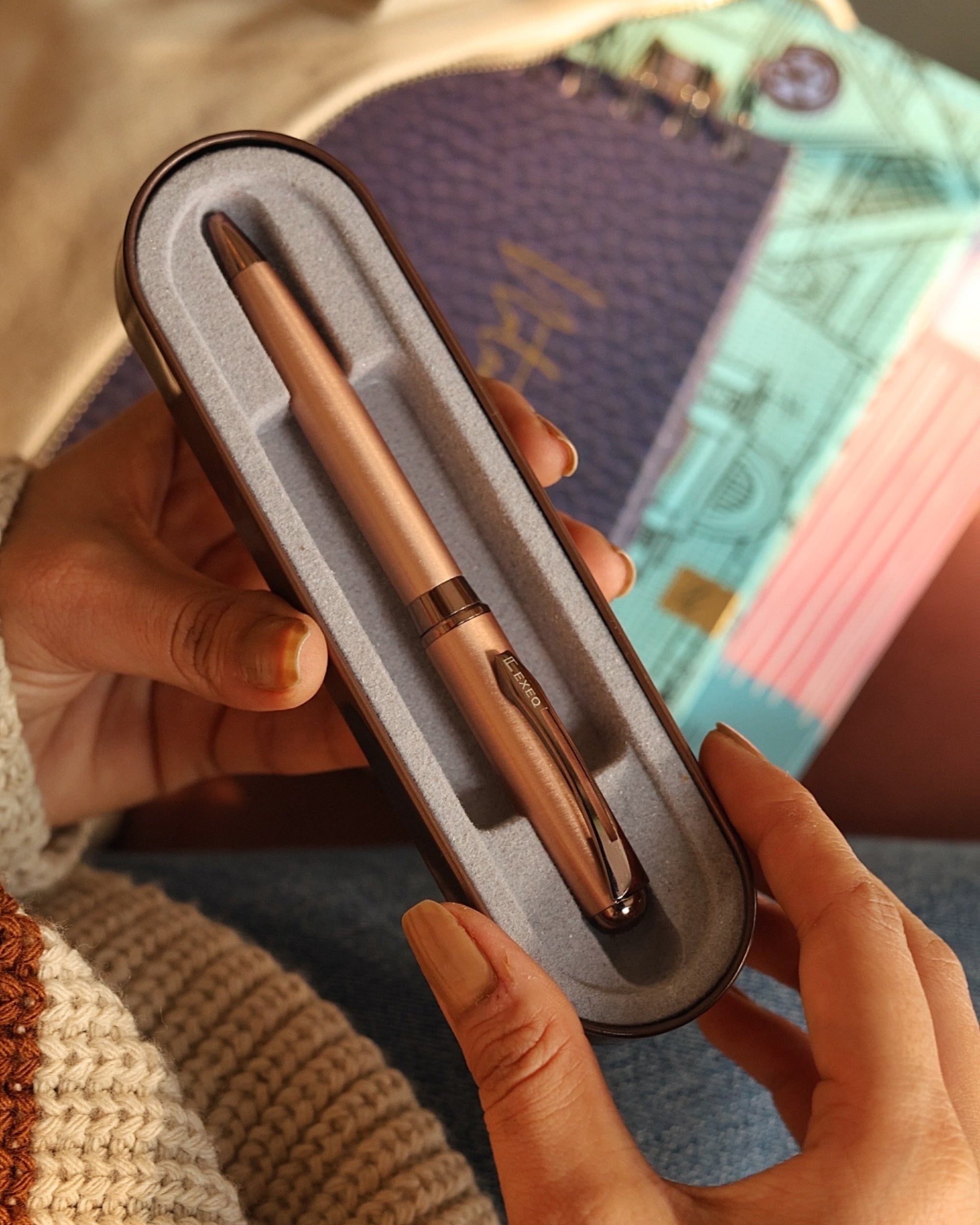 Coffee Aroma Ink Metal Pen | Smooth Flow Ball Pen with Case