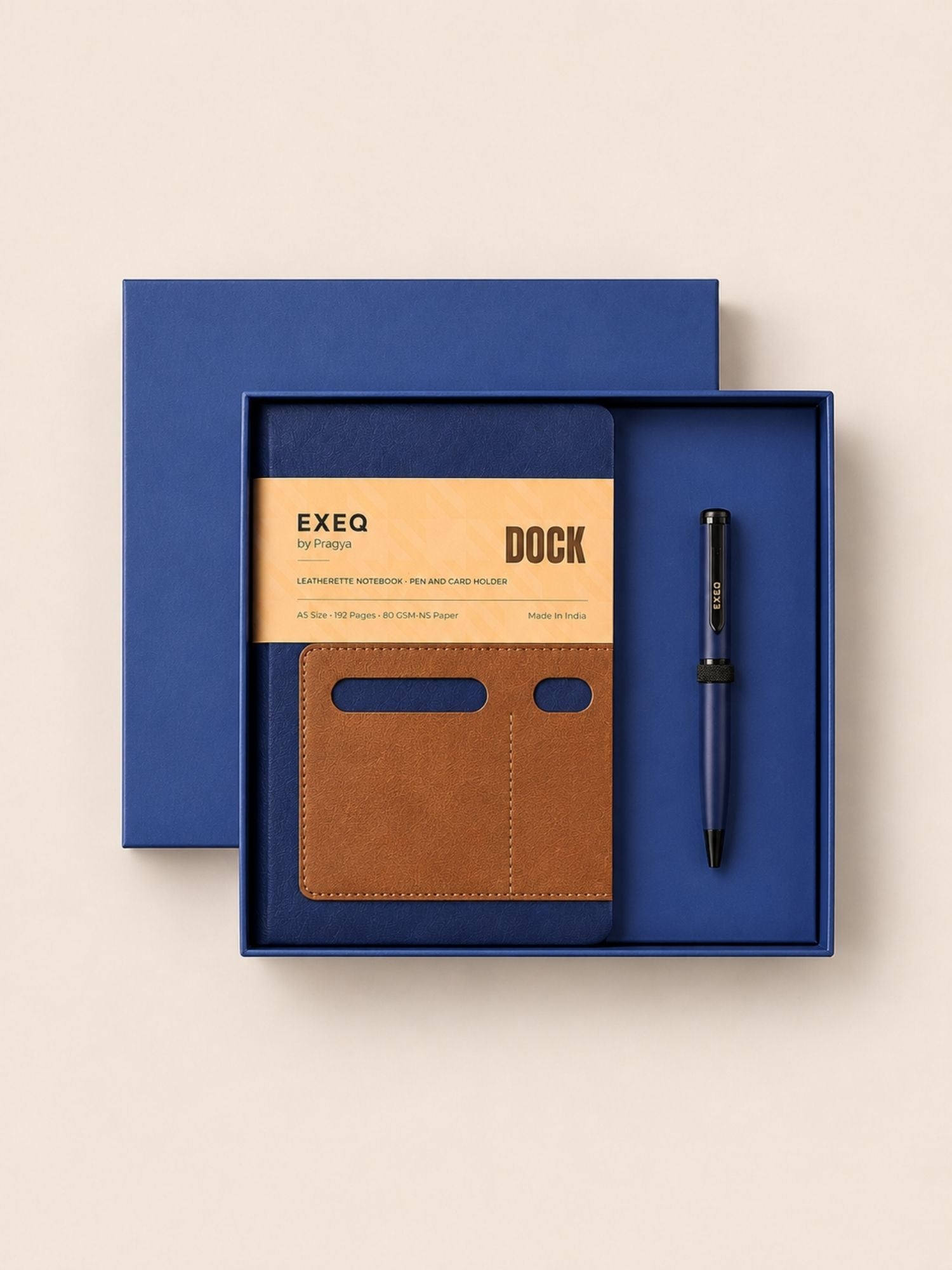 Blue Dock Notebook & Pen Combo Kit