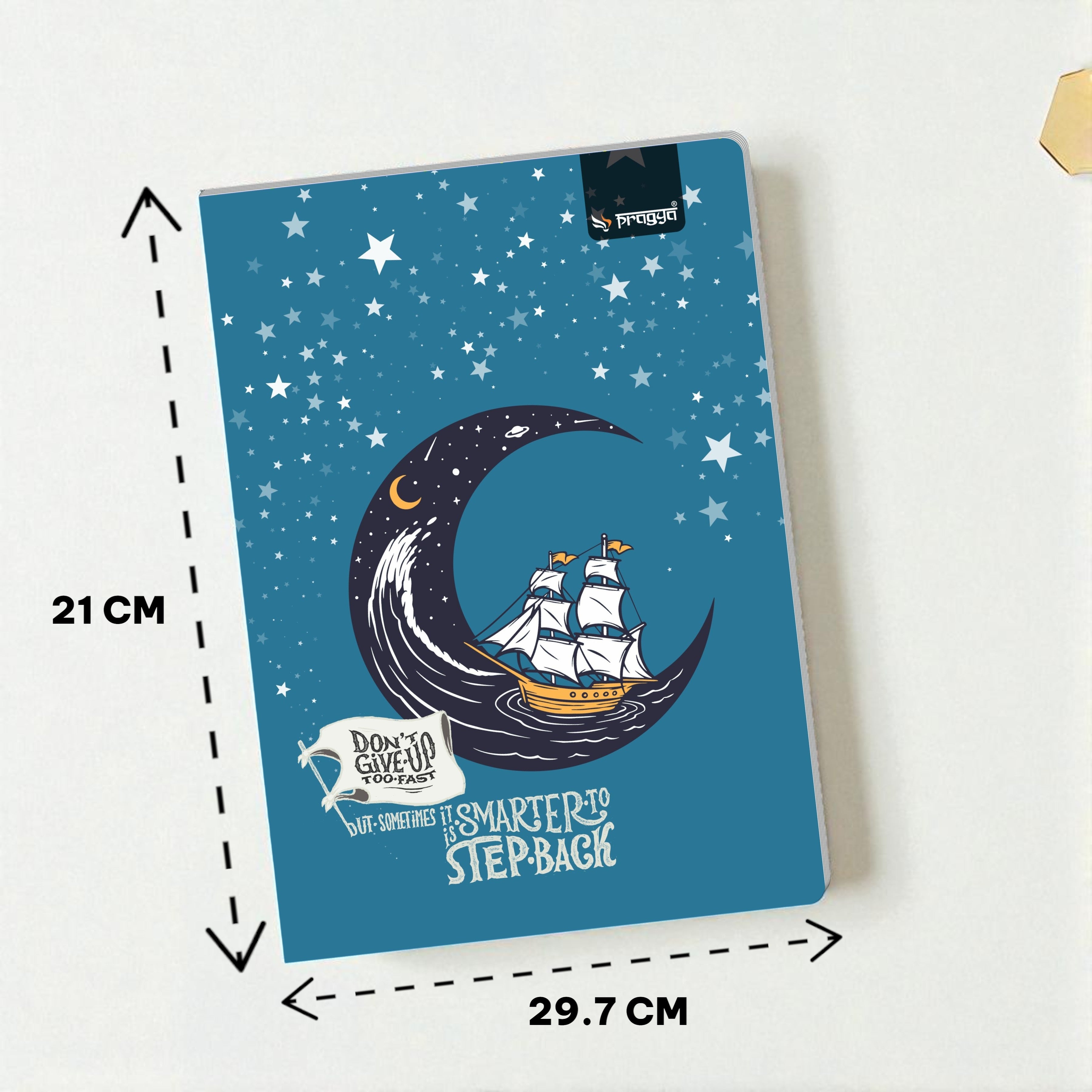 Pragya A4 Register Notebook Soft Cover | 296 Pages | Single Line Ruled | Student Office Professional Writing Book Pack of 2