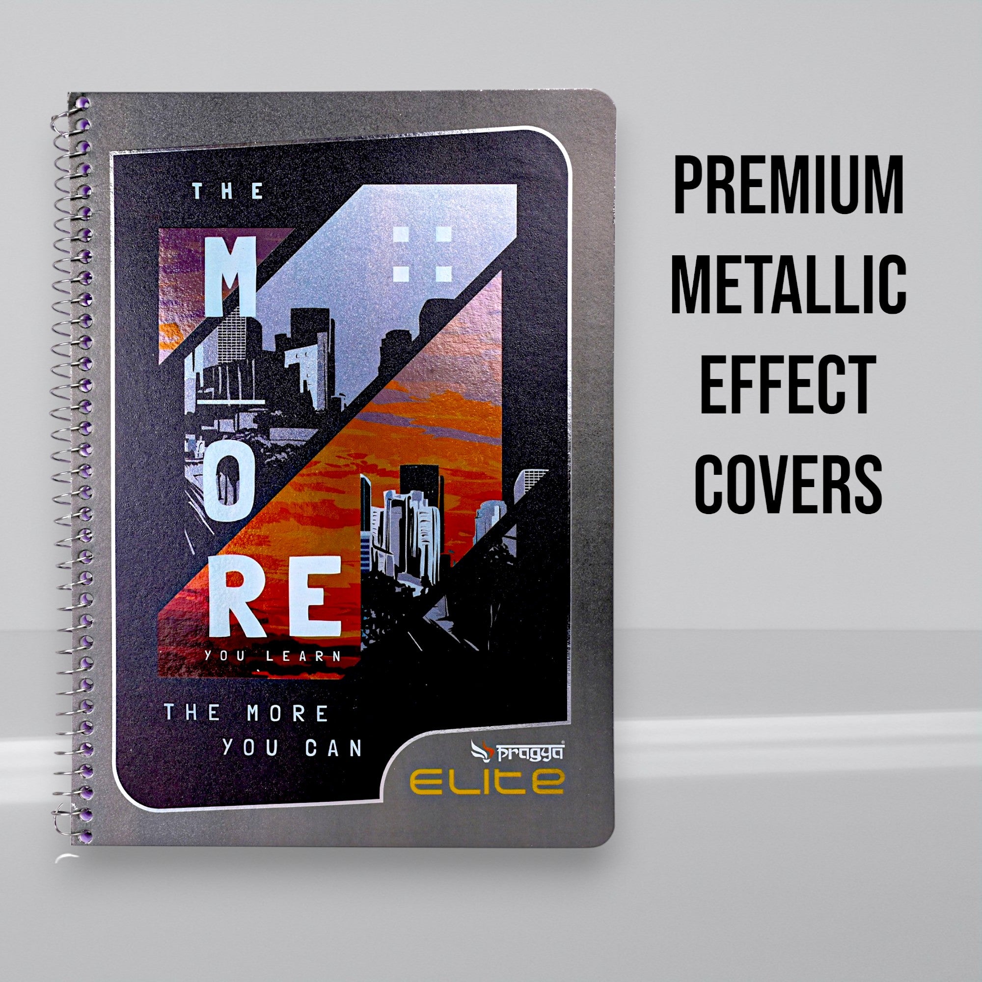 Pragya Spiral Notebook|  A4 Size (21 x 29.7 cm) | 400 Pages | Soft Durable Cover | Metal Spiral Binding | Pack of 2