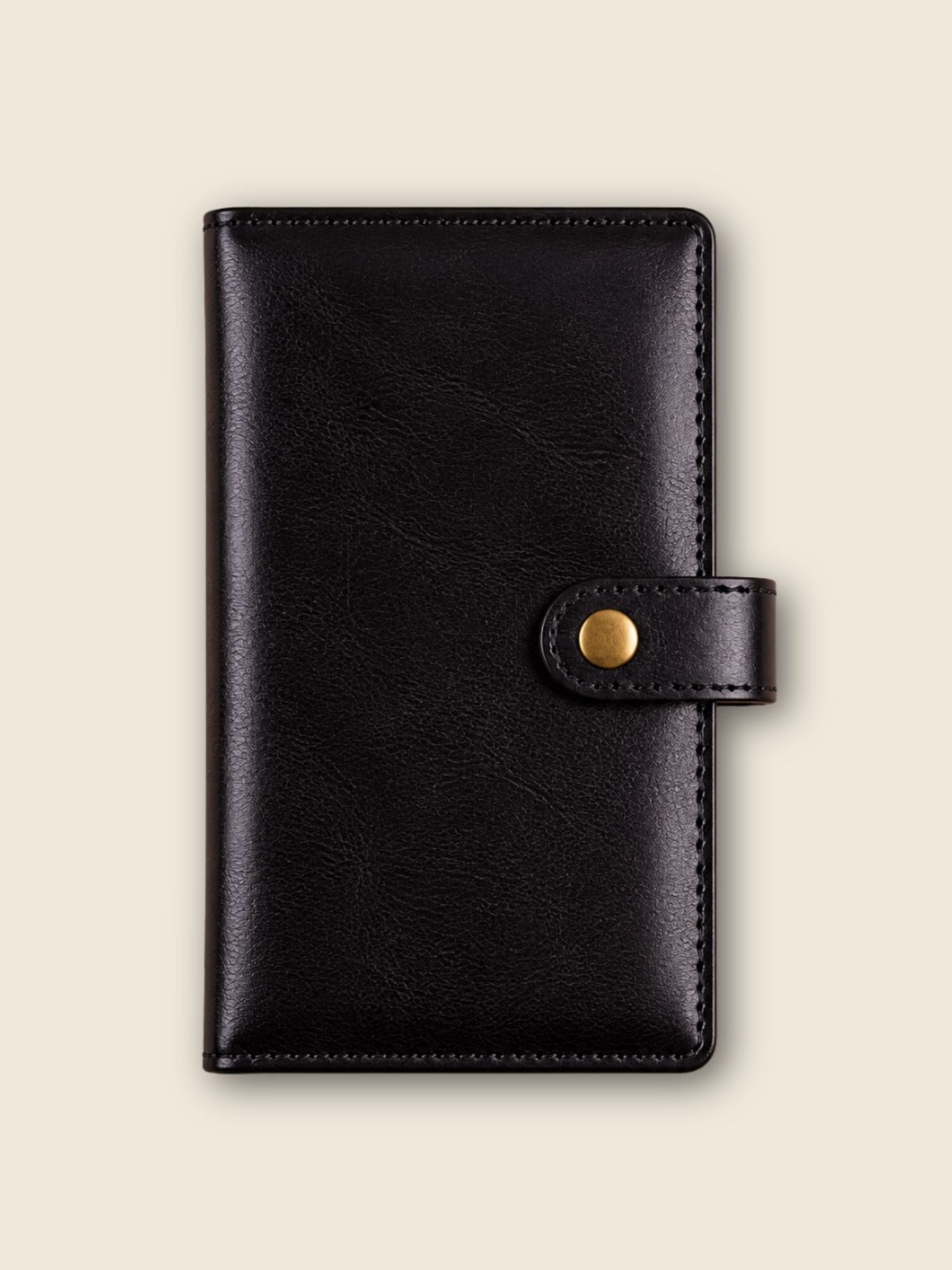 Black Travel Wallet Organizer with Passport Holder & Travel Notebook