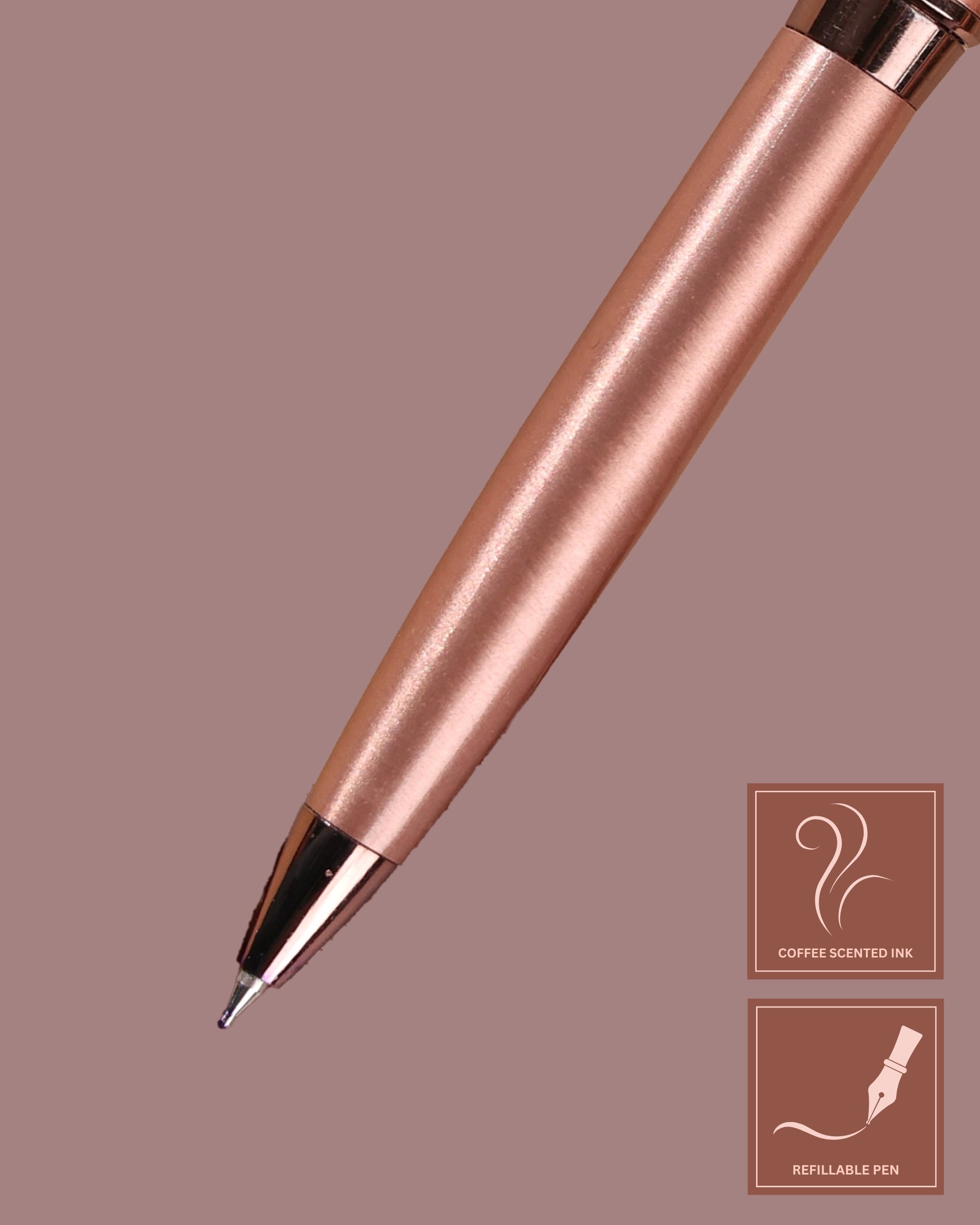 EXEQ Luxe Metal Pen with Coffee Aroma Ink