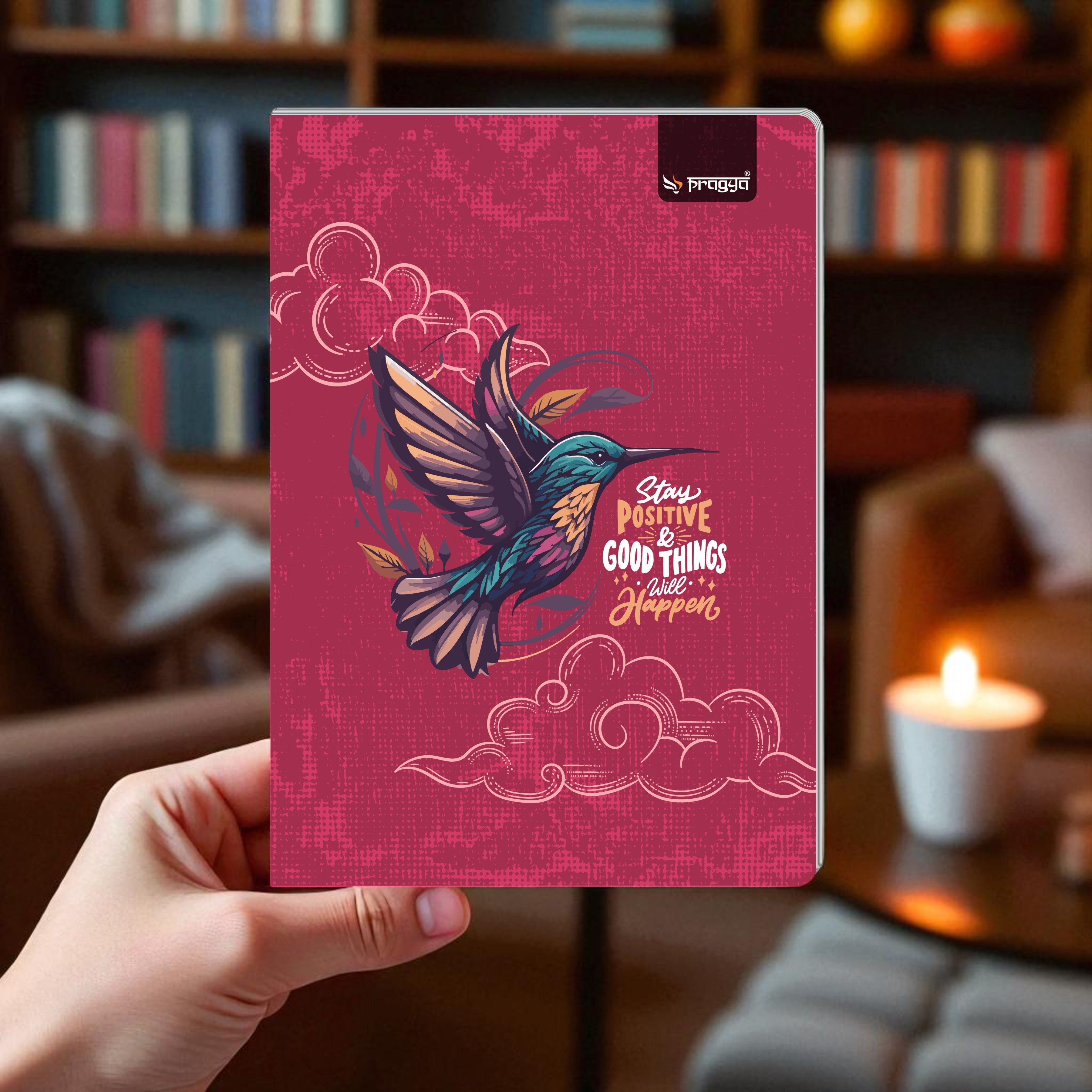 Pragya A4 Register Notebook Soft Cover | 296 Pages | Single Line Ruled | Student Office Professional Writing Book Pack of 2