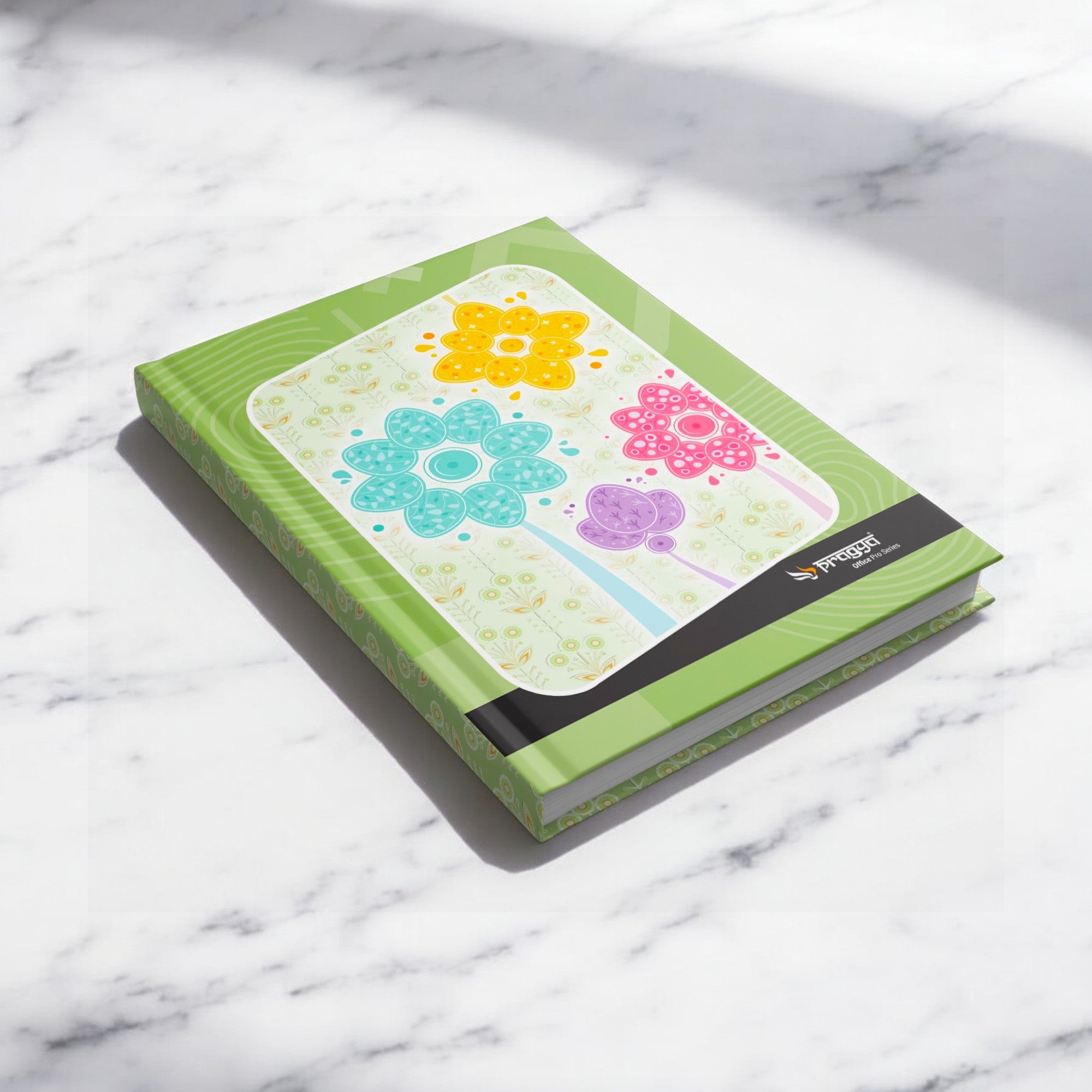 Pragya A5 Notebooks – Hardbound Cover - 192 Pages 70 GSM Premium Paper - Single-Line Ruling - 14.8 x 21 cm Office & Personal Use Durable & Stylish Journal Pack Of 2