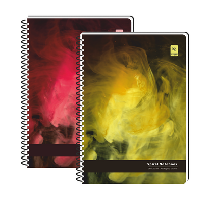 Pragya A4 Notebook (400 Pages, Ruled/Plain) Spiral - Premium Textured Cover  |  Pack of 2