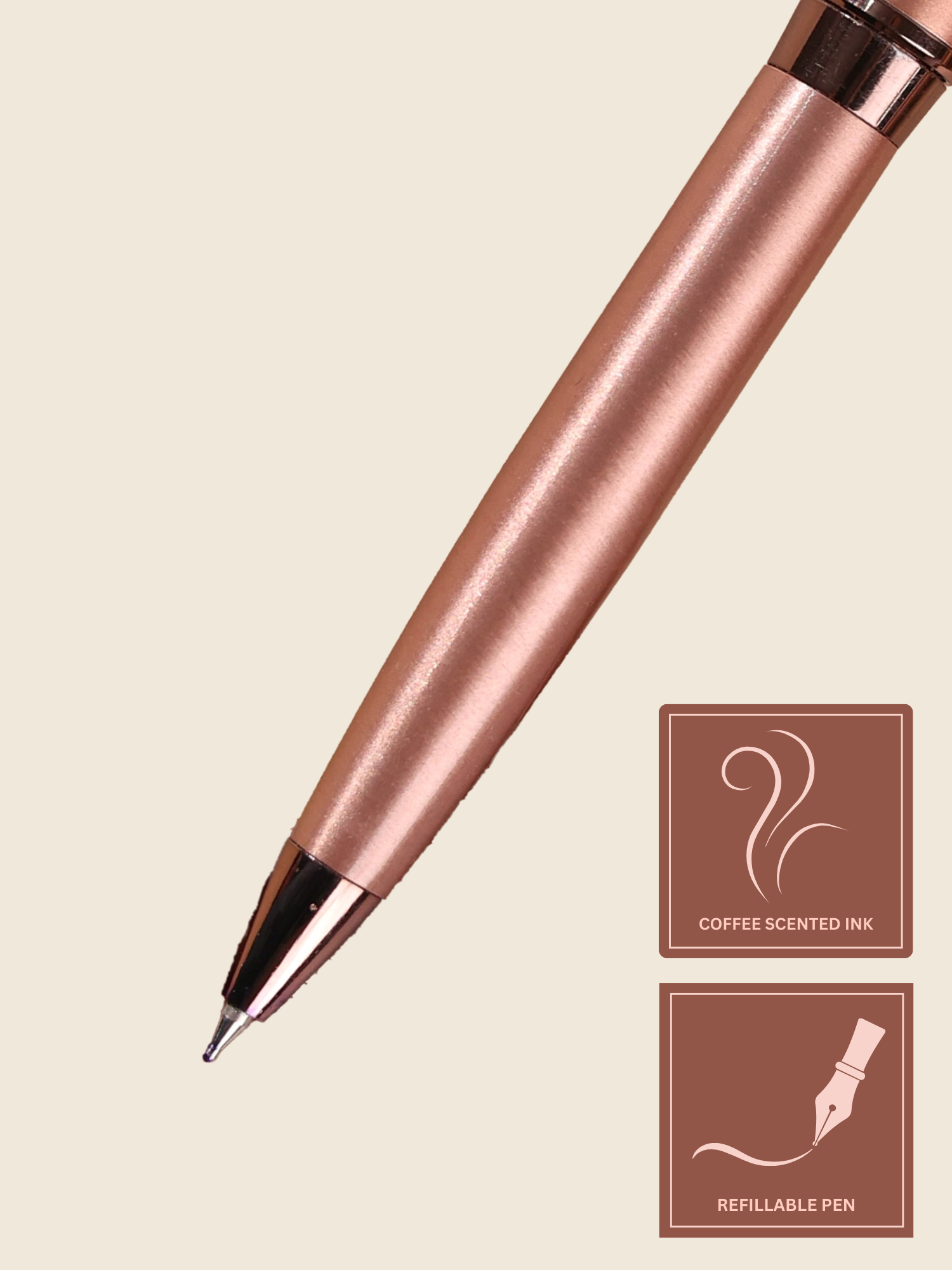 EXEQ Luxe Metal Pen with Coffee Aroma Ink