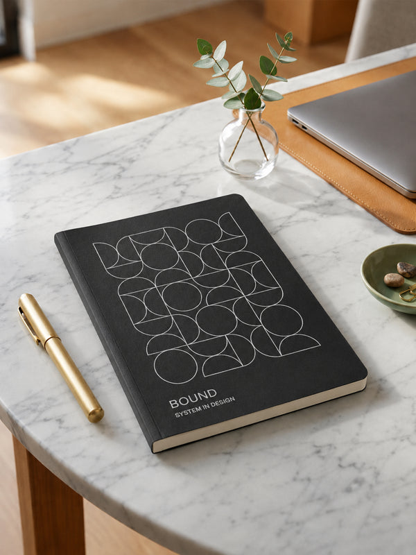 Black Poppy Notebook | A5 | Ruled | 120 Pages | 80 GSM Paper