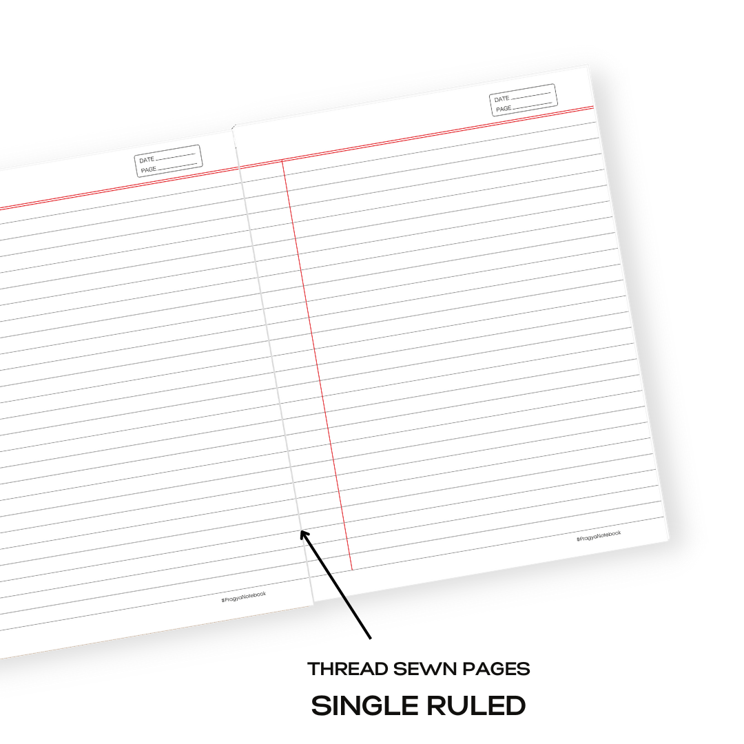 Pragya Luxe Series Notebook – 24cm x 18cm, 172 Pages, Thread Sewn Binding, Hard Cover – Notebook for School & Office Use | Pack of 4