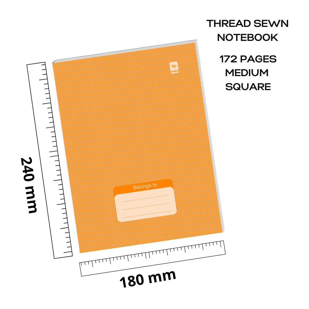 Pragya Luxe Series Notebook – 24cm x 18cm, 172 Pages, Thread Sewn Binding, Hard Cover – Notebook for School & Office Use | Pack of 4