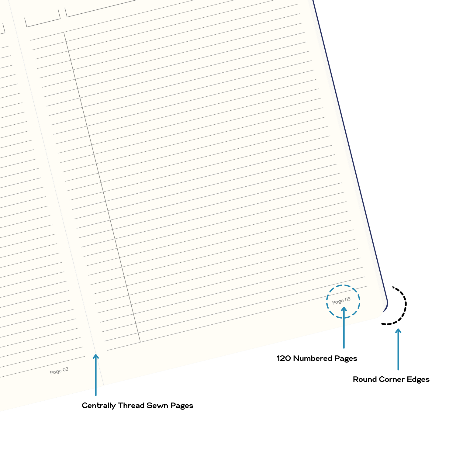 Pragya Elite Collection A5 Notebook (14.8 x 21 cm) | 120 Ruled Pages | Thread Sewn Journal with Textured Cover | Premium Notebook for Office & Personal Notes | Pack of 3