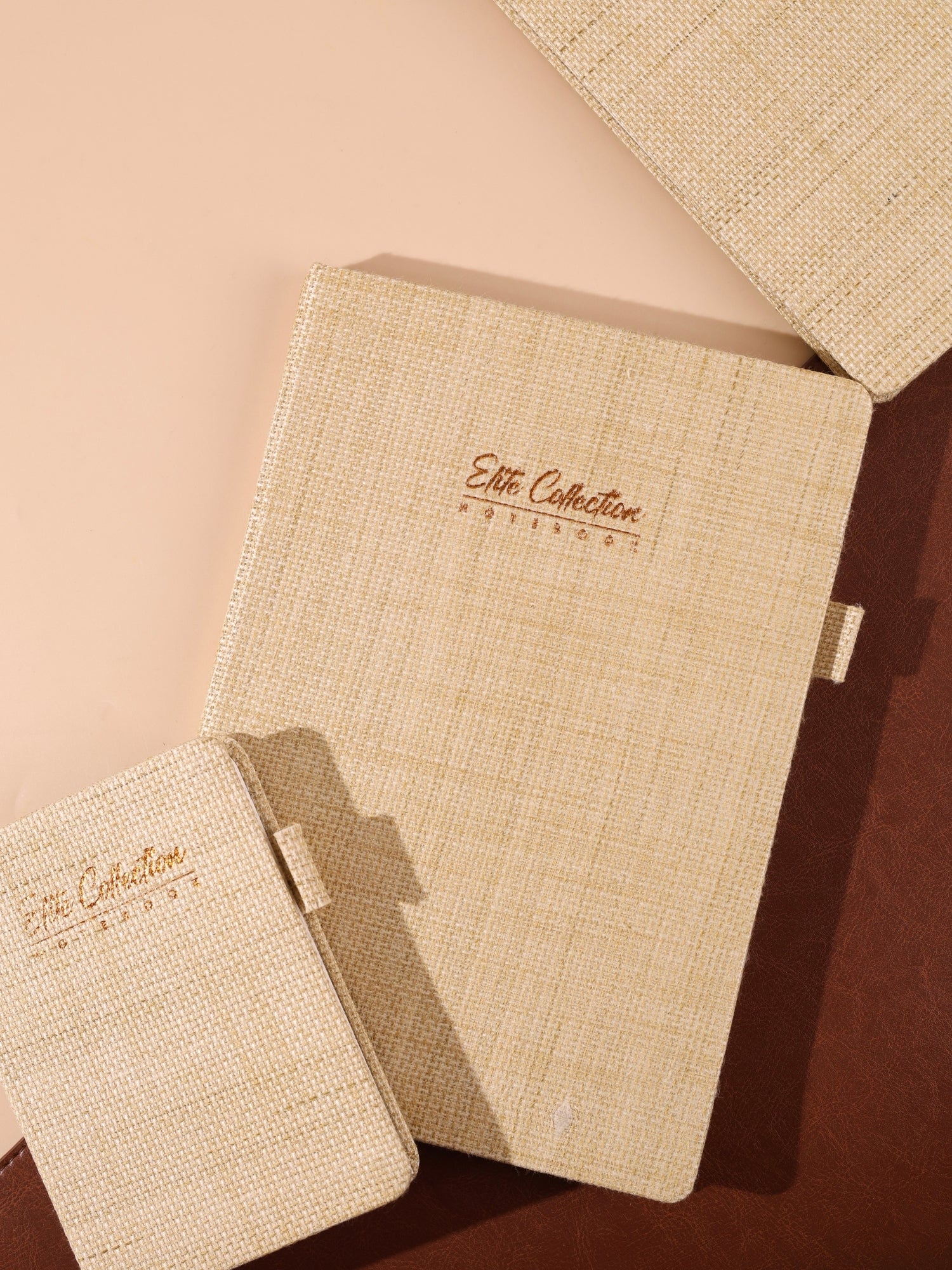 Elite Collection Classic Diary Notebook – Jute Finish Hard Cover | 192 Pages | Single Ruled