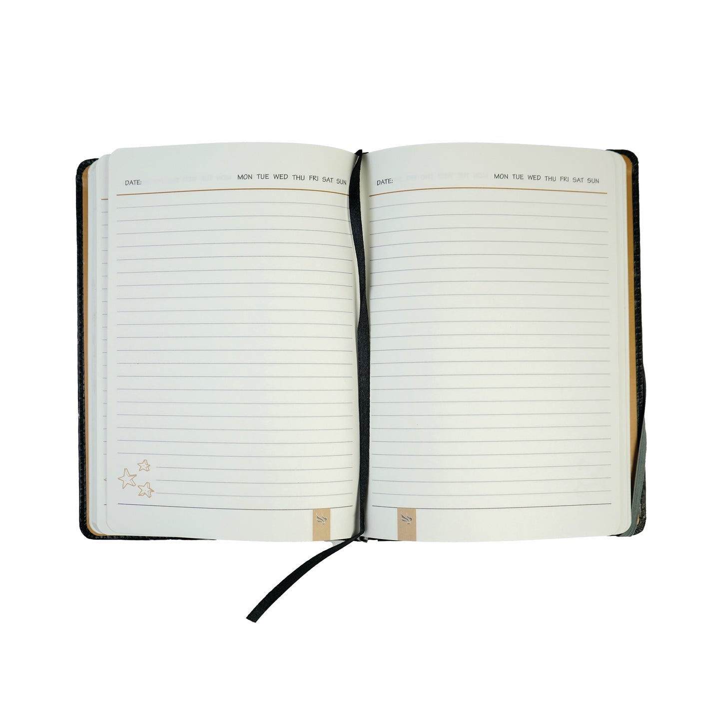 Pragya A5 Notebook (192 Pages, Ruled) Leatherette Padded Hard Cover- Elastic Closure
