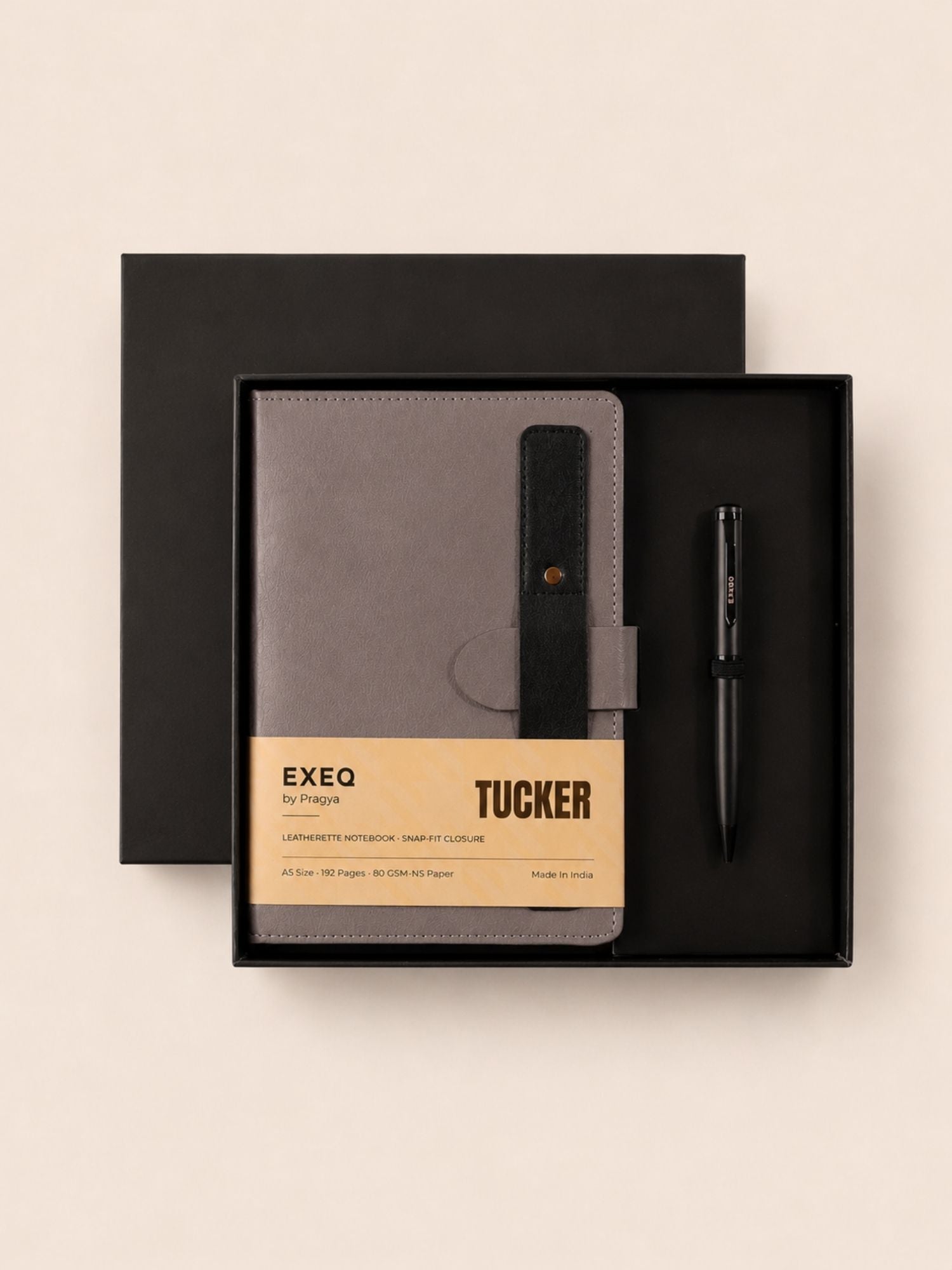 Black Tucker Notebook & Pen Combo Kit