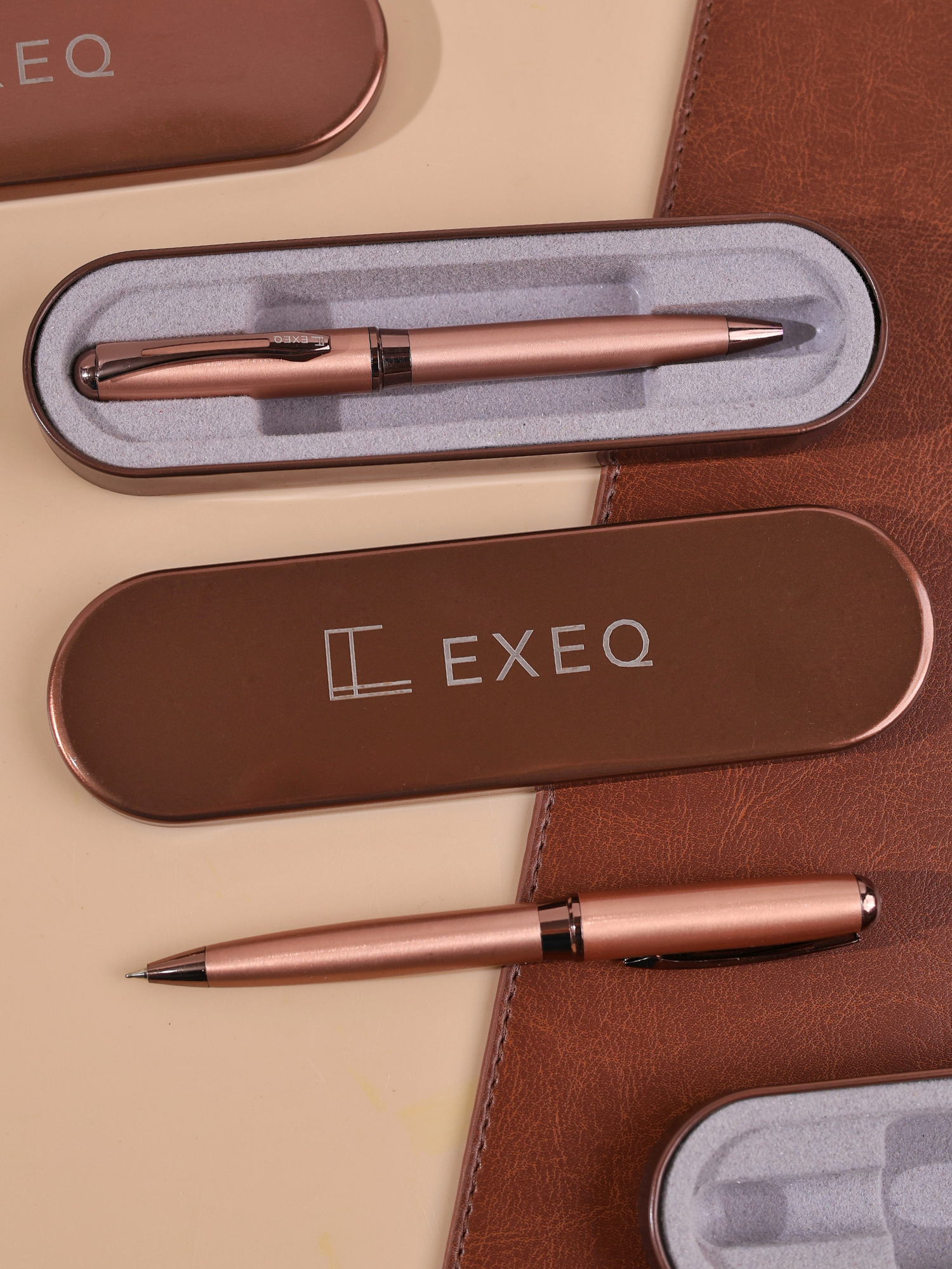 EXEQ Luxe Metal Pen with Coffee Aroma Ink | Blue