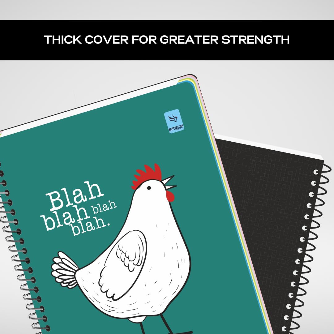 Pragya Multi Subject Spiral Notebook β A4 Size (21x29.7 cm), 300 Pages,Soft Cover, Metal Wire Bound