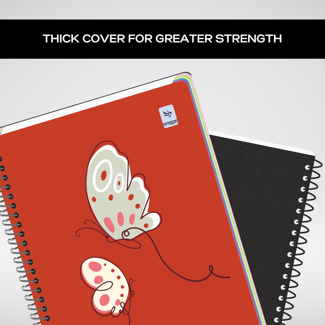 Pragya Multi Subject Spiral Notebook β A4 Size (21x29.7 cm), 300 Pages,Soft Cover, Metal Wire Bound