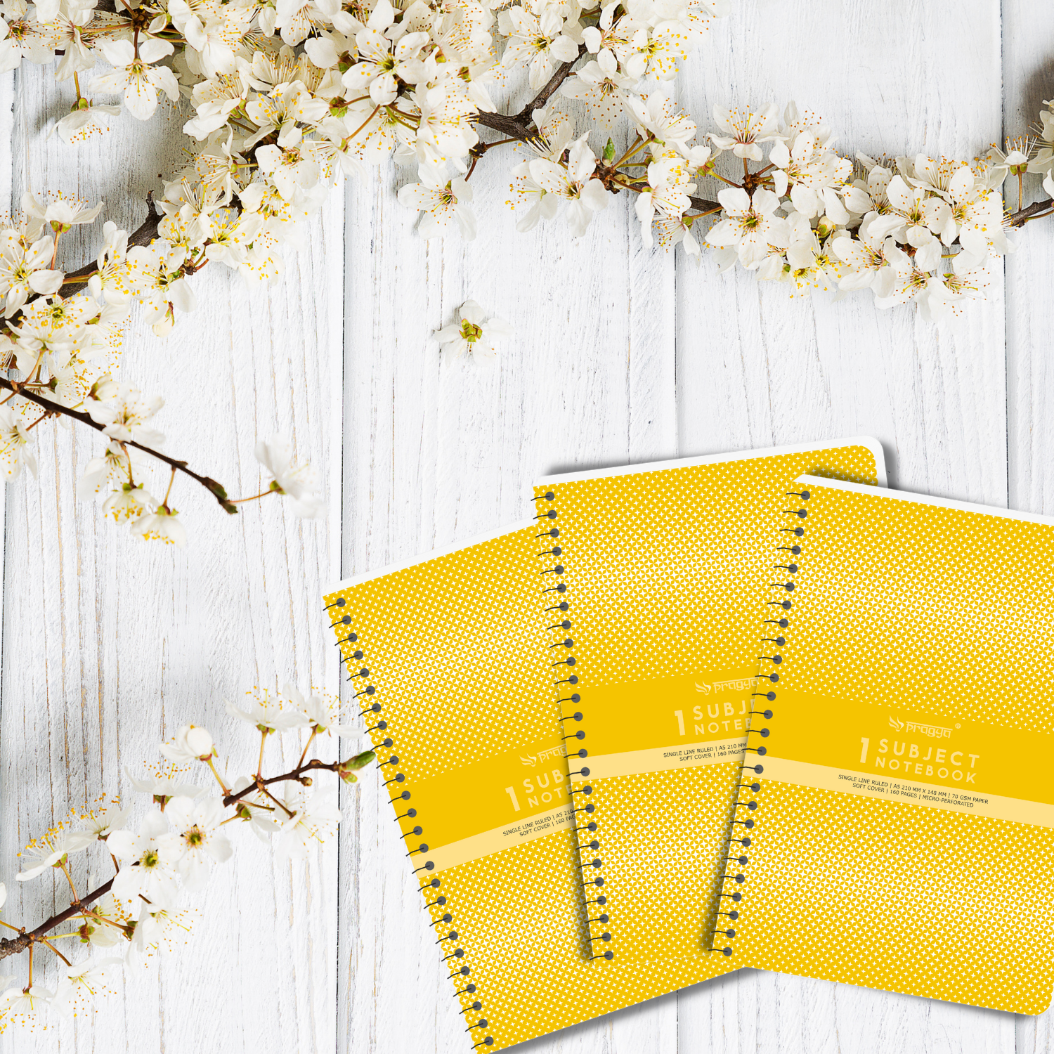 Pragya Elite Collection | A5 1-Subject Notebook | Single Ruled Pages | Wire-Bound | Soft Cover Premium Notebooks for School, College, Office & Daily Writing (Pack-6)