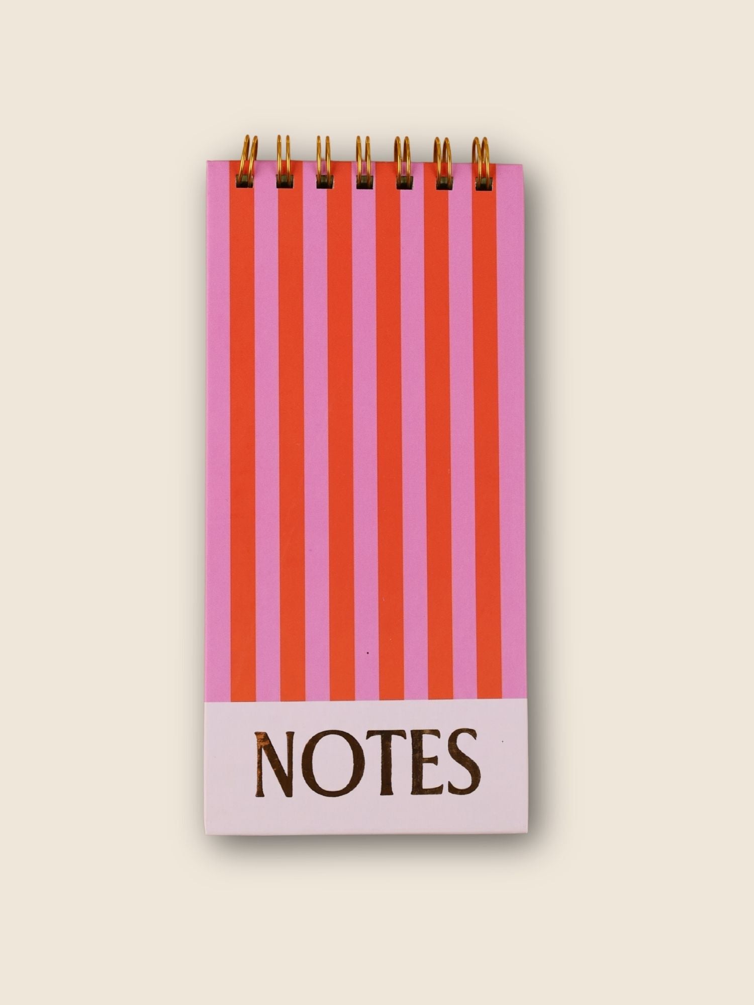 Stripe Spiral Think Pad | 120 Pages | Hard Cover | Golden Wire-O