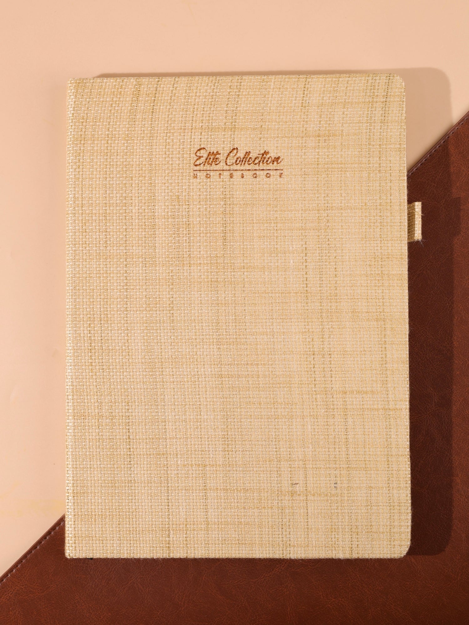 Elite Collection Classic Diary Notebook – Jute Finish Hard Cover | 192 Pages | Single Ruled