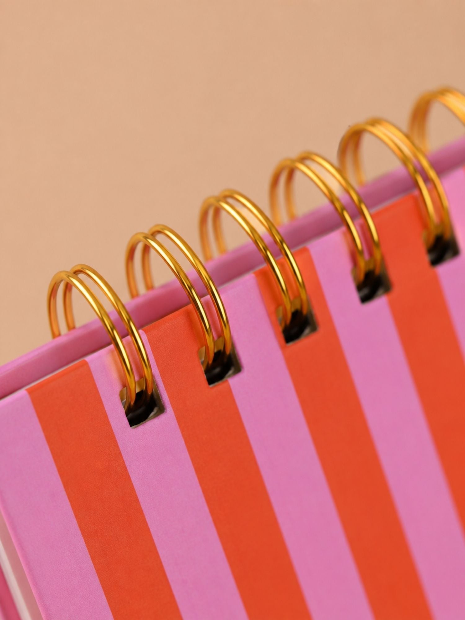 Stripe Spiral Think Pad | 120 Pages | Hard Cover | Golden Wire-O