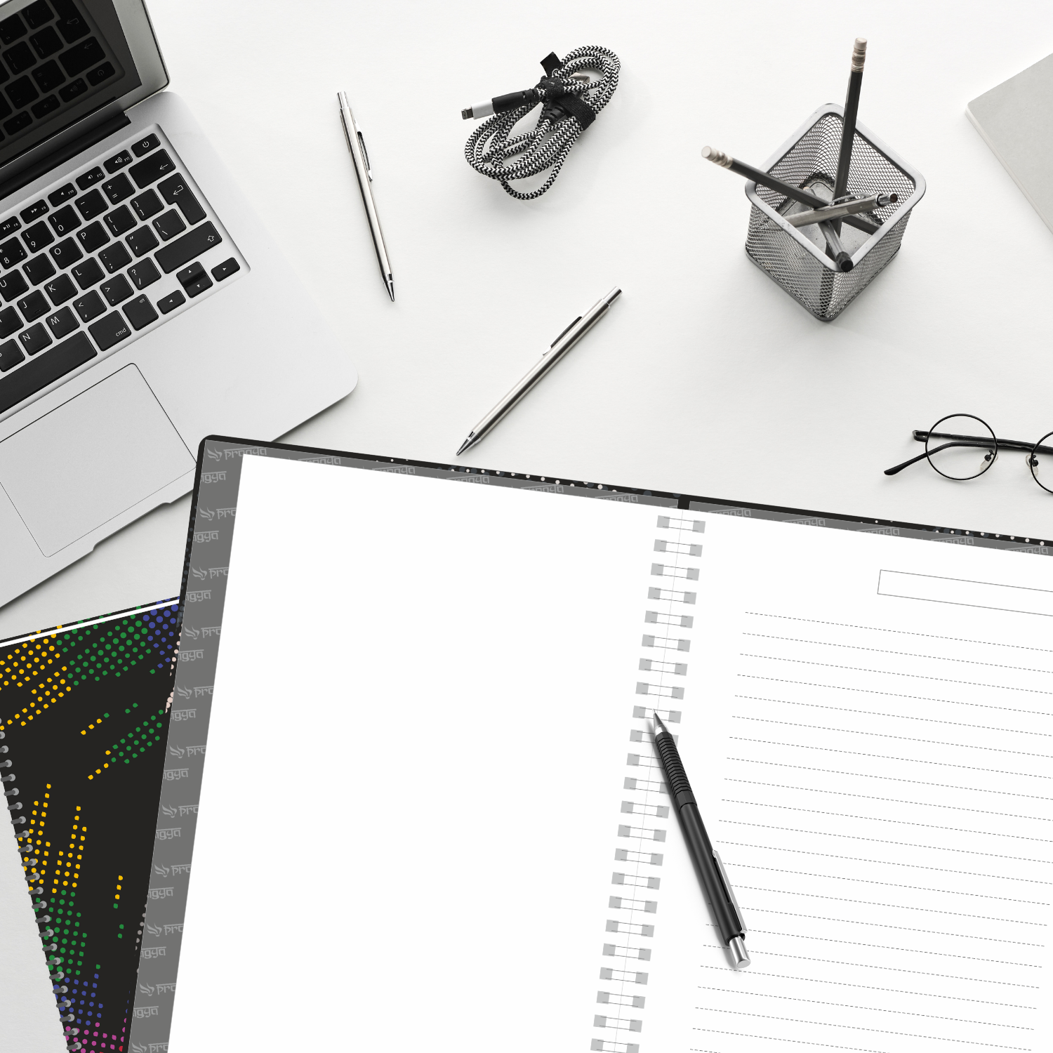 Pragya Elite Collections Wire-O Notebook β 5 Subject | 300 Pages | Single Ruled | Premium Spiral Hard Cover | Ideal for Office, School & Personal Use (Pack of 6)