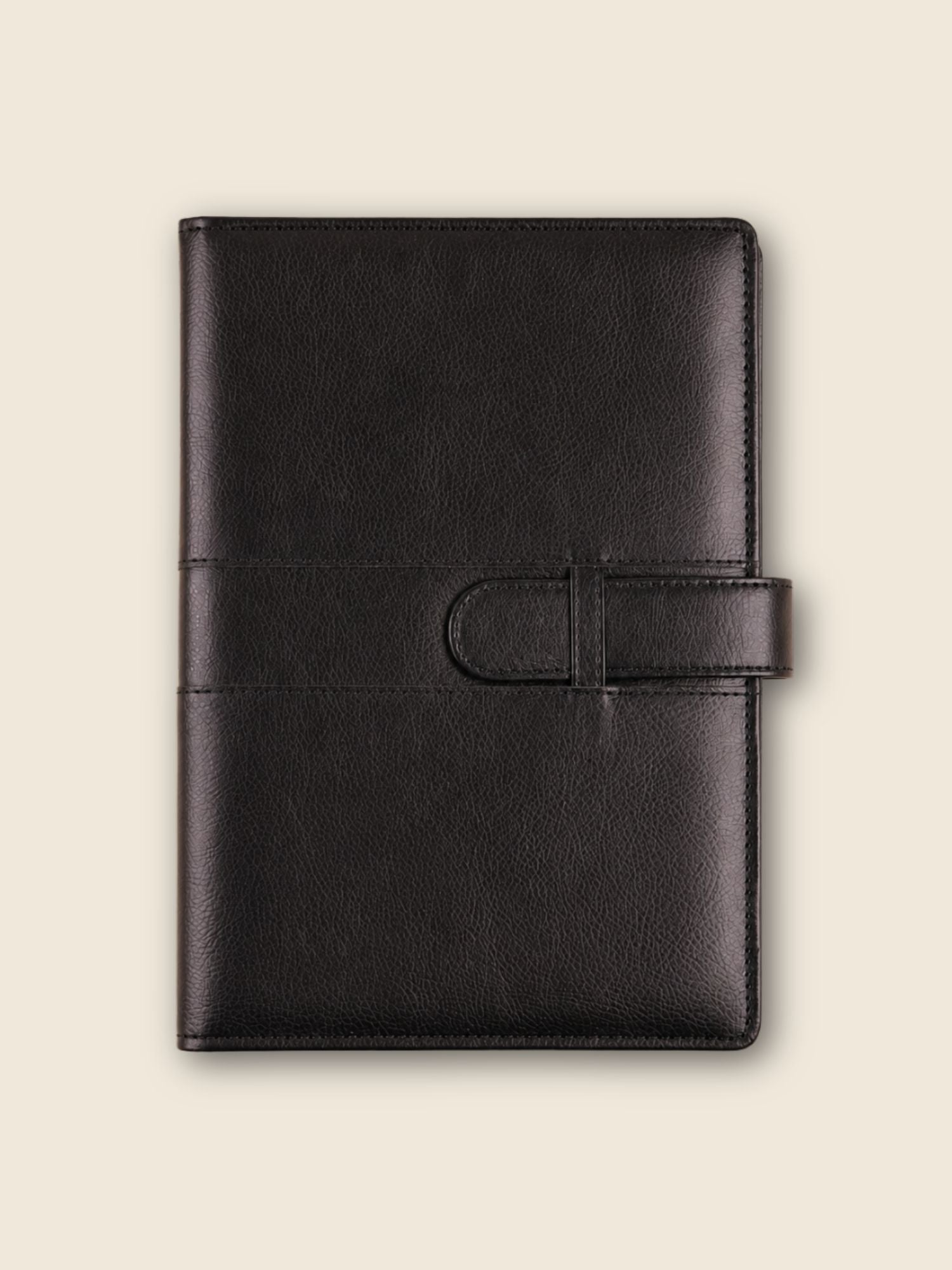 Black Strap Organiser with Refillable Notebook