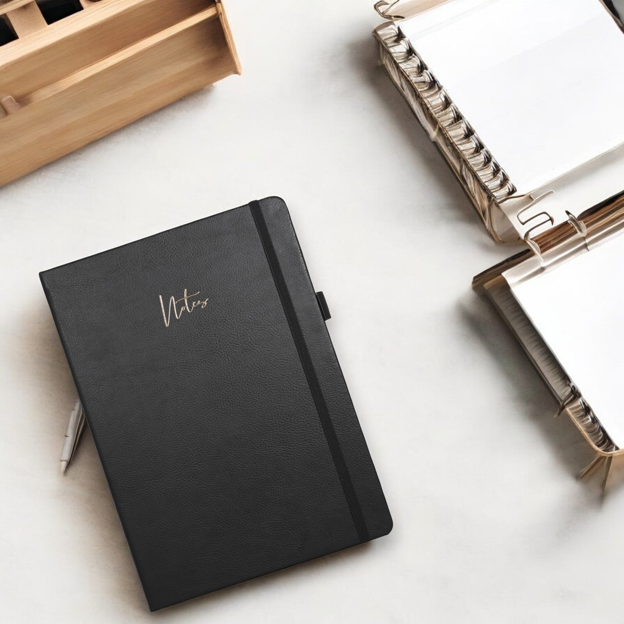 Pragya Elite Collection Hard Cover Notebook Journal | Leatherette Cover | 192 Pages | 80 GSM Natural Shade Paper