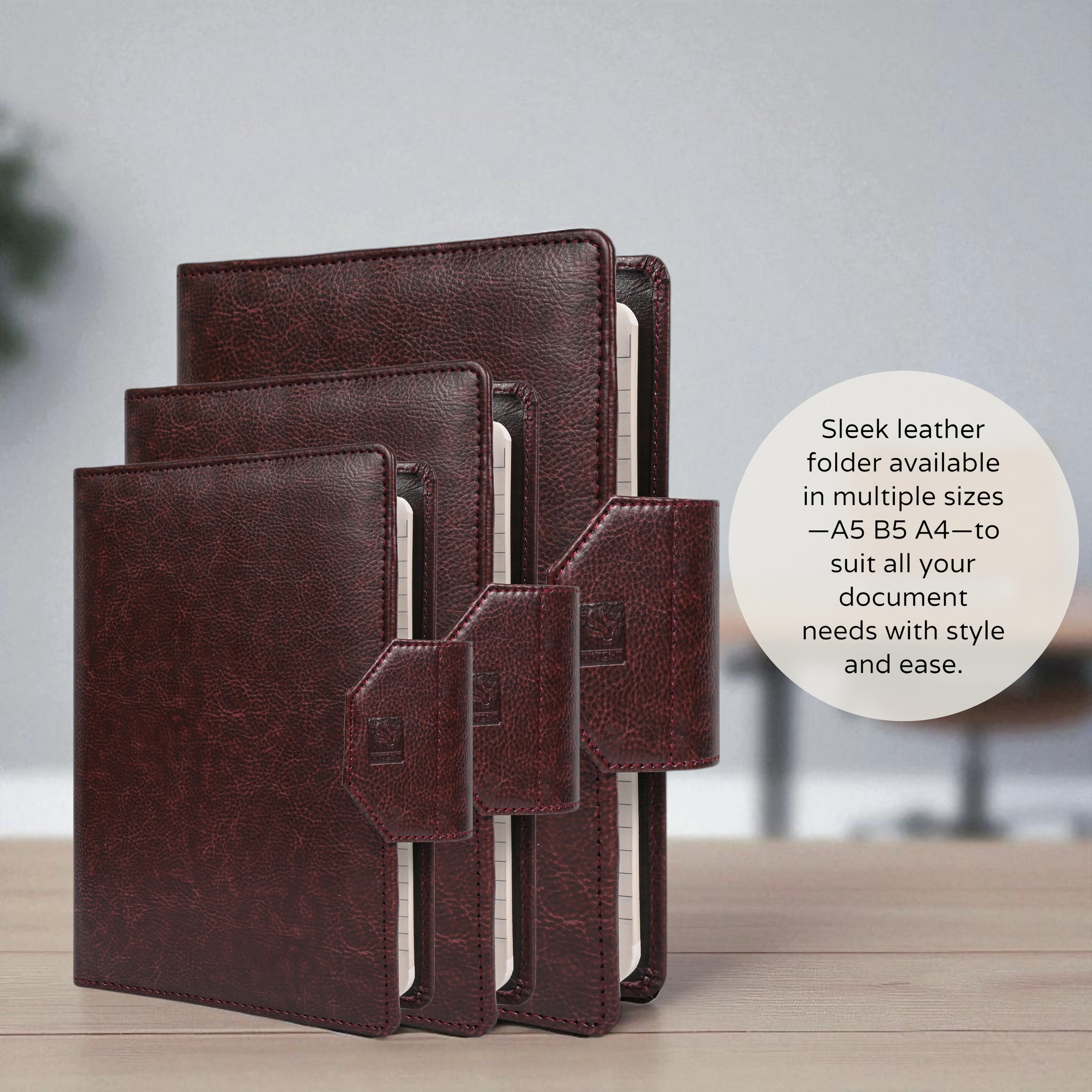 Pragya Premium B5 Leatherette Office Folder with Diary Notebook, Refillable Executive Organizer, Card & ID Slots, Pen Loop, Magnetic Closure โ Ideal for Corporate Office Use & Documents