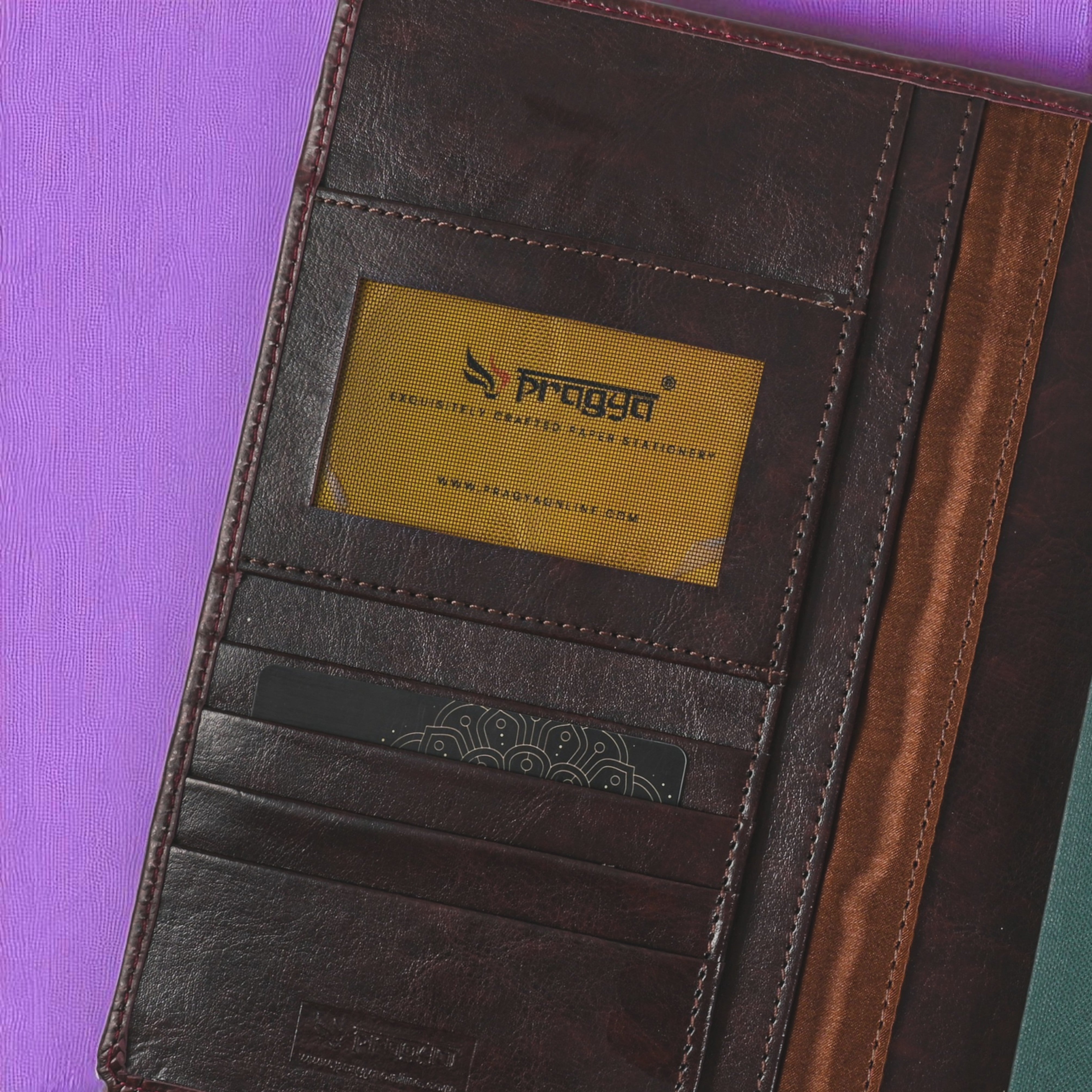 Pragya Premium A5 Leatherette Office Folder with Diary Notebook, Refillable Executive Organizer, Card & ID Slots, Pen Loop, Magnetic Closure – Ideal for Corporate Office Use & Document