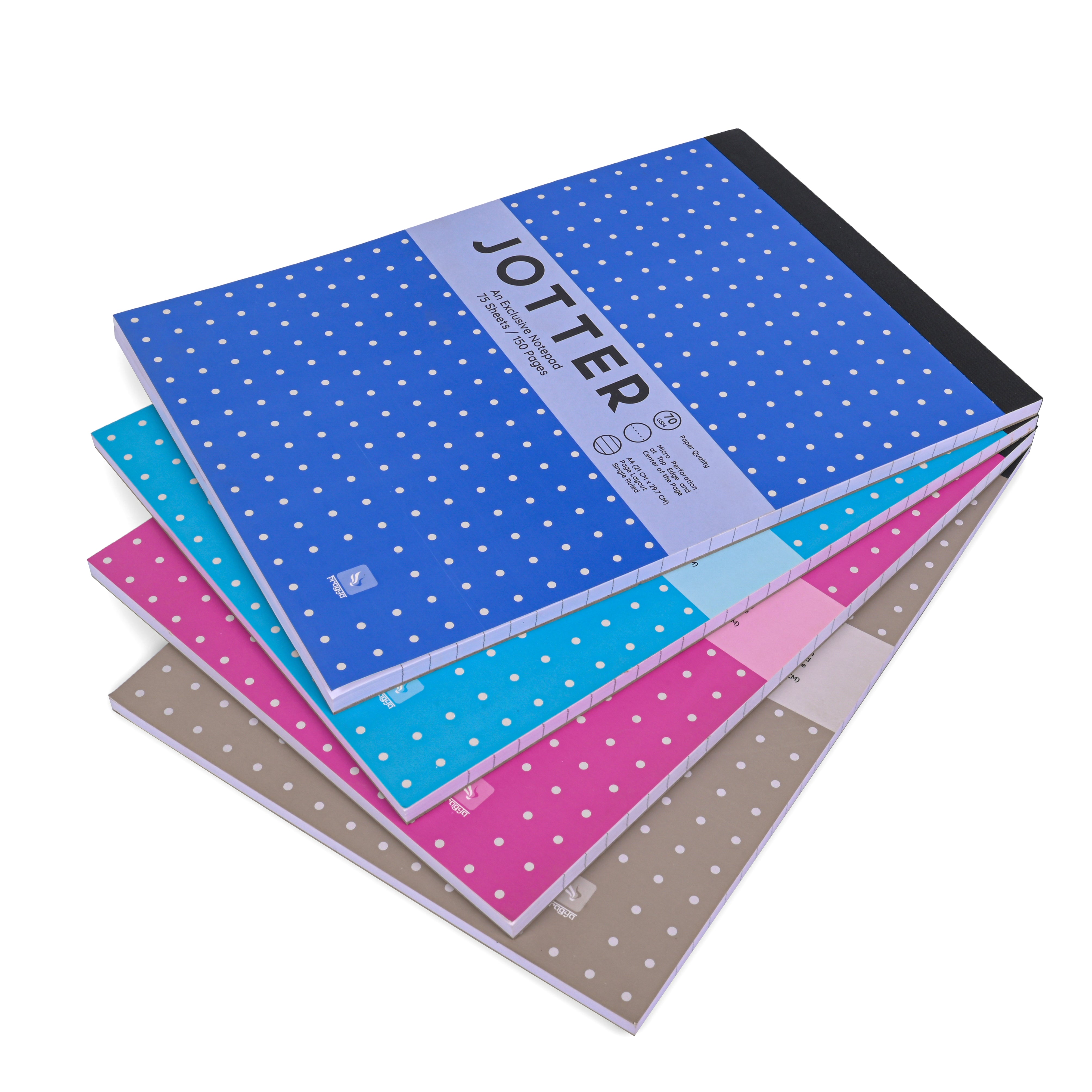 Pragya A4 Jotter Note Pad β 150 Pages | Single Ruled | Size A4 (21x29.7 cm) | Lightweight Writing Pads for School, Office & Everyday Notes ( Pack of 6 )