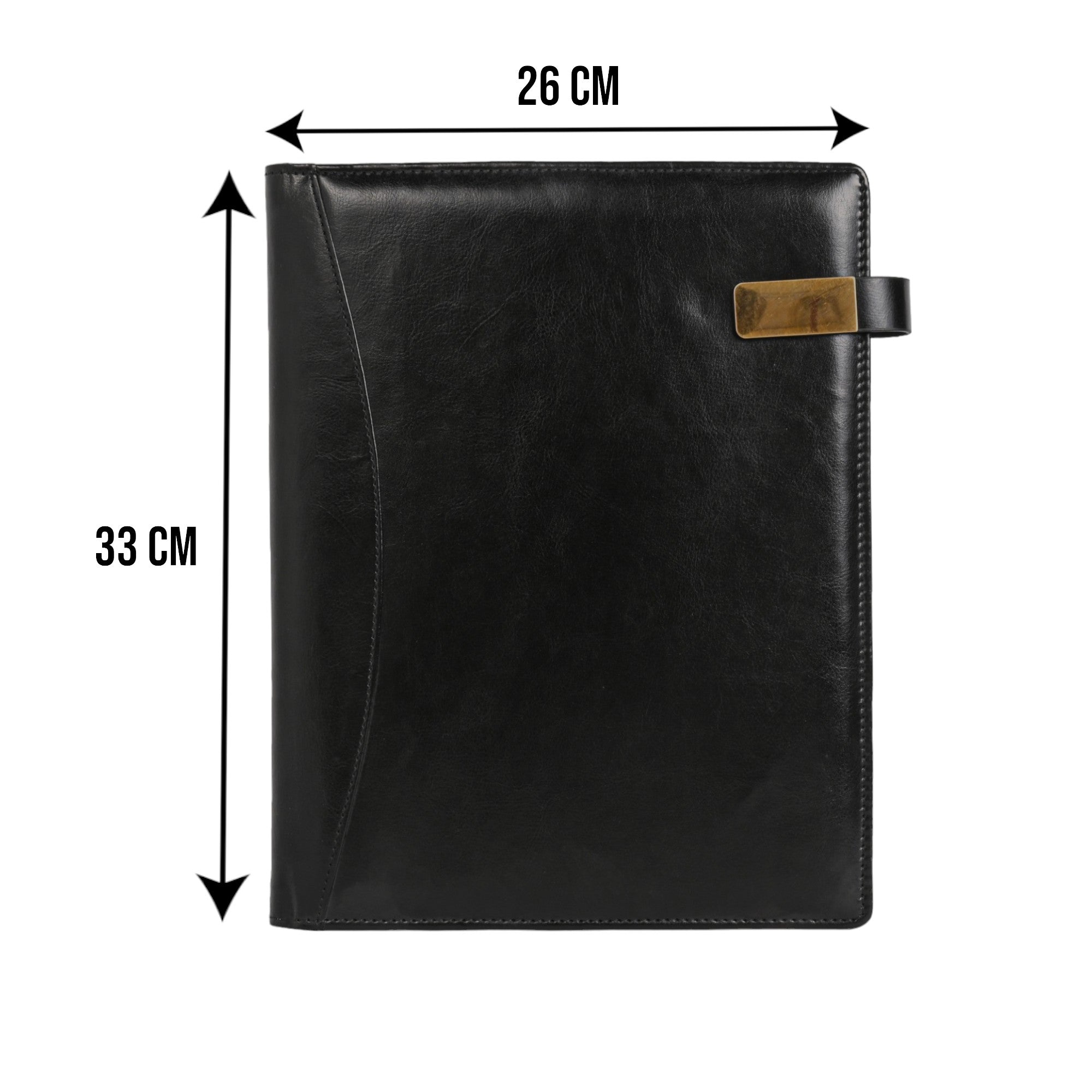 Pragya Elite Collection Leatherette Desk Organizer with Refillable B5 Notepad β Multi-Pocket with Magnet Closure, Design for Cards, Documents & Accessories β Professional Desktop Folder for Office & Meetings