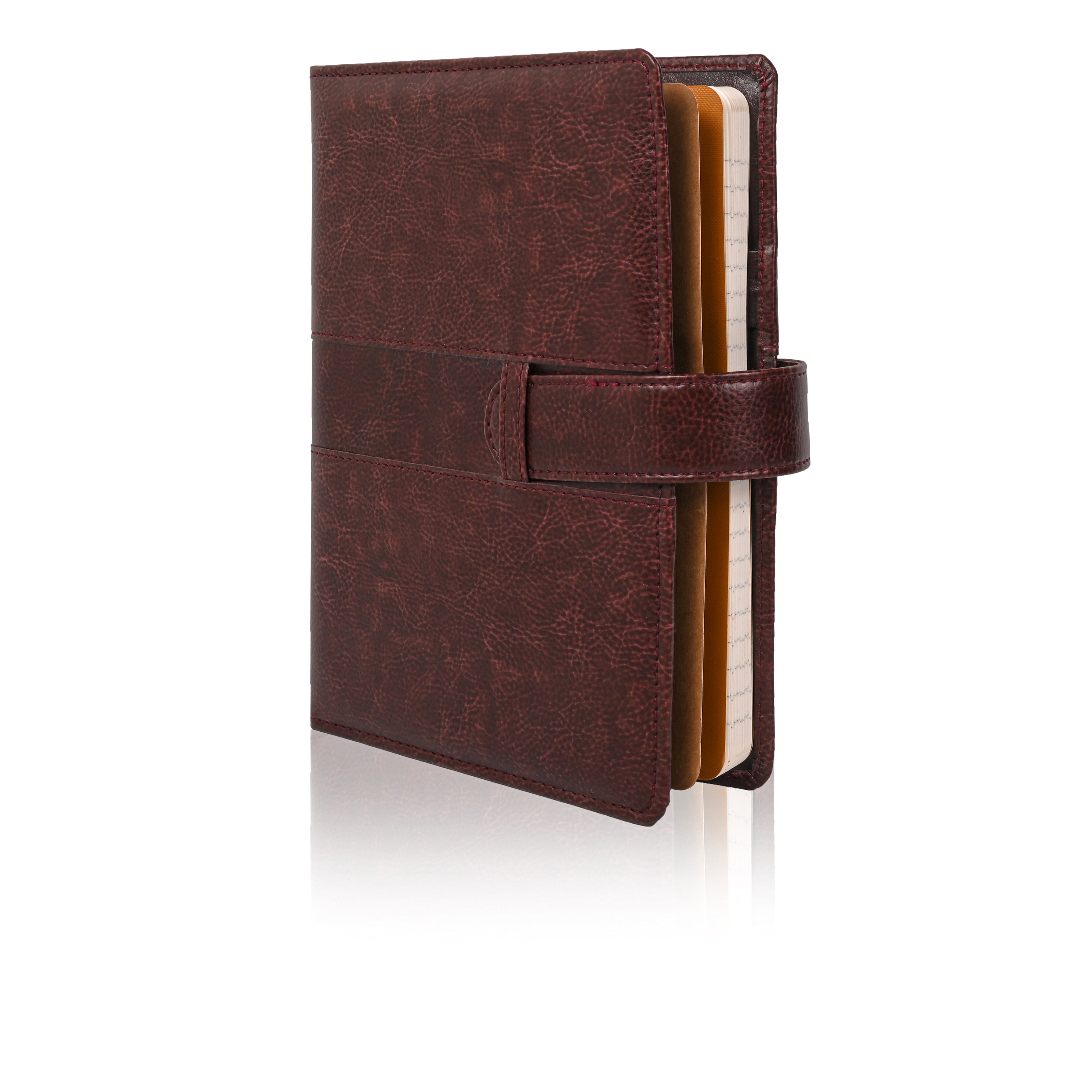 Pragya Elite Collection Premium Leatherette Organizer B5 (17.5 x 25 CM) | Refillable Executive Diary Notebook | Card & ID Slots, Pen Loop, Flap Closure | Professional Planner for Office & Corporate Use