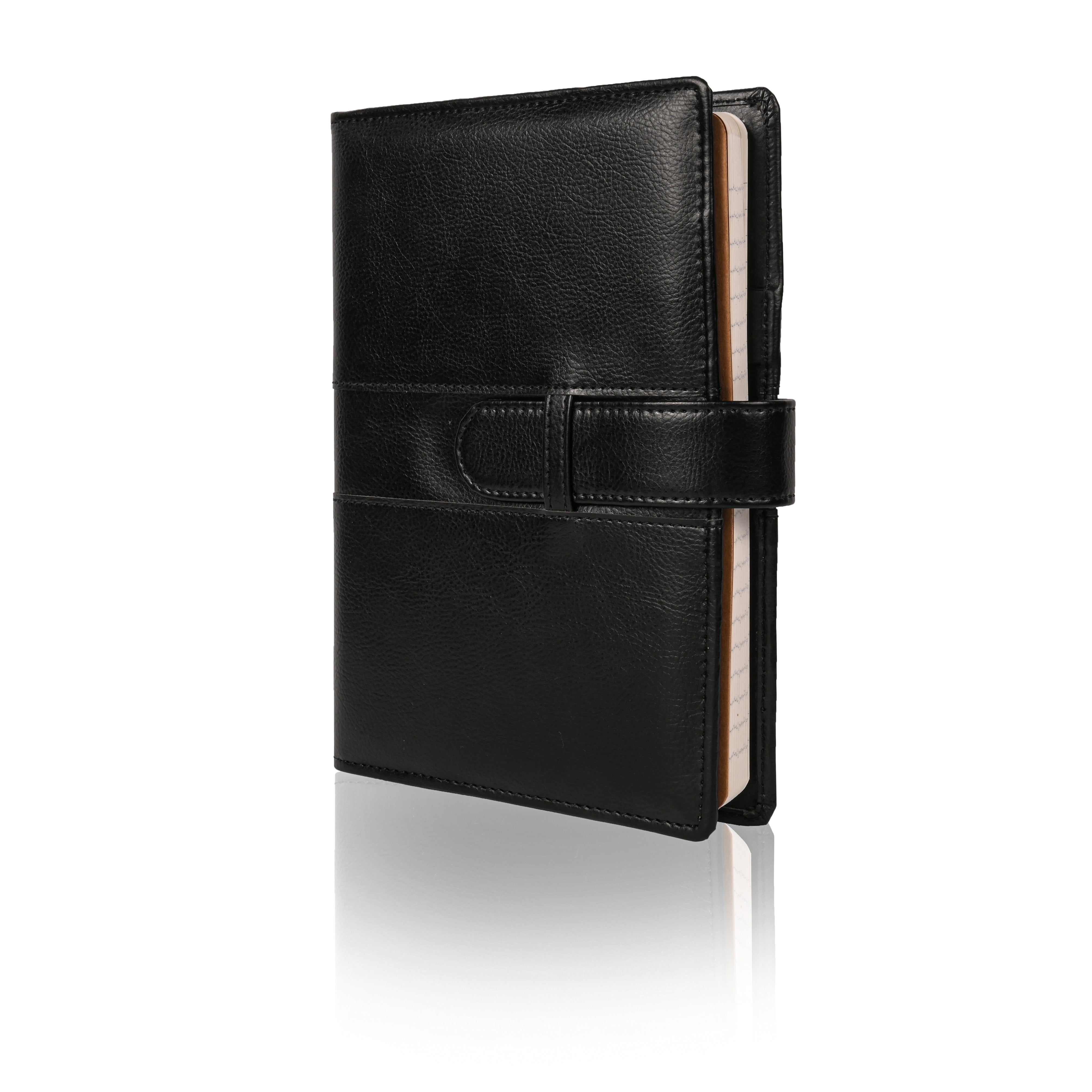 Pragya Elite Collection Premium Leatherette Organizer B5 (17.5 x 25 CM) | Refillable Executive Diary Notebook | Card & ID Slots, Pen Loop, Flap Closure | Professional Planner for Office & Corporate Use