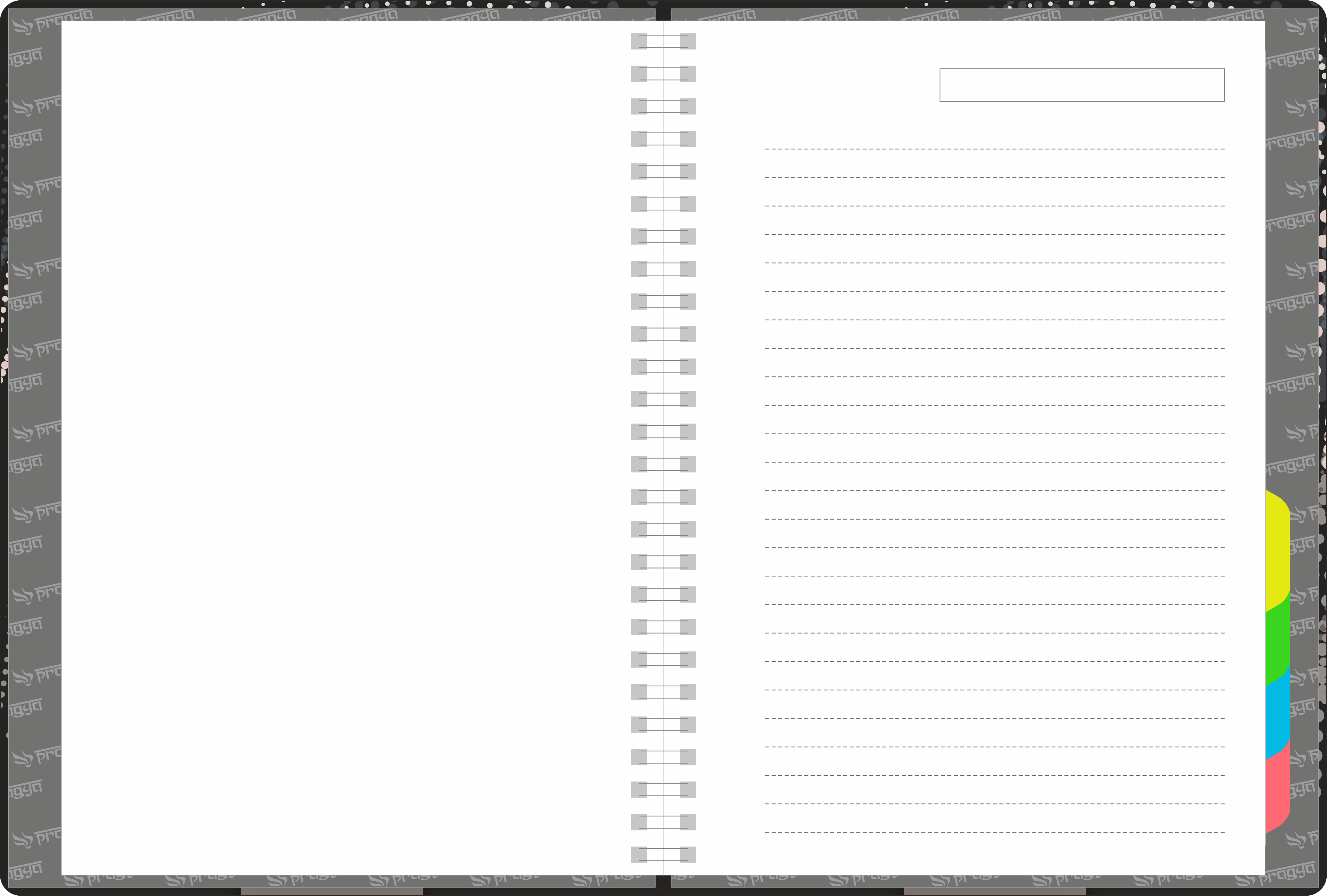 Pragya Elite Collections Wire-O Notebook β 5 Subject | 300 Pages | Single Ruled | Premium Spiral Hard Cover | Ideal for Office, School & Personal Use (Pack of 6)
