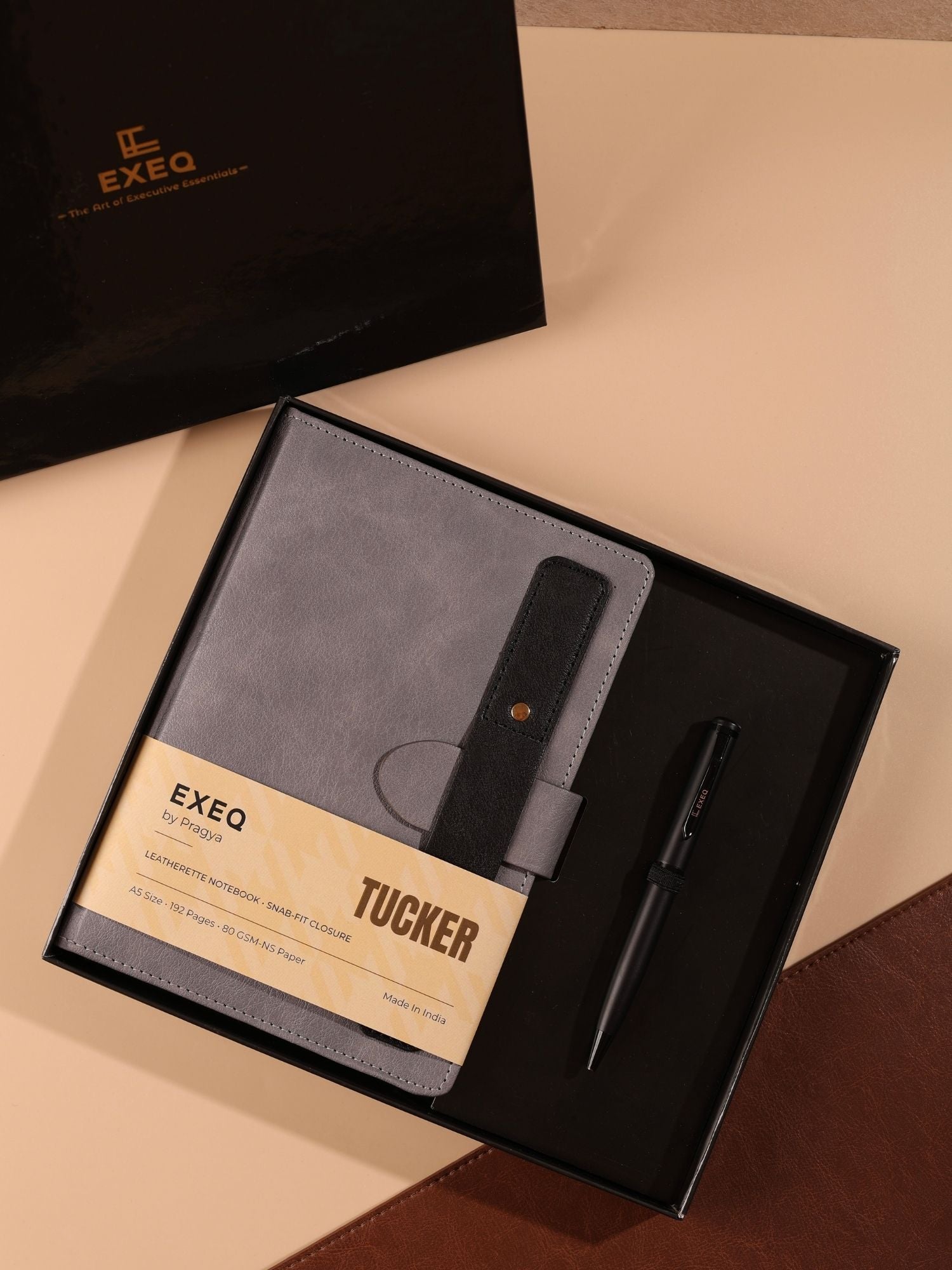 Black Tucker Notebook & Pen Combo Kit