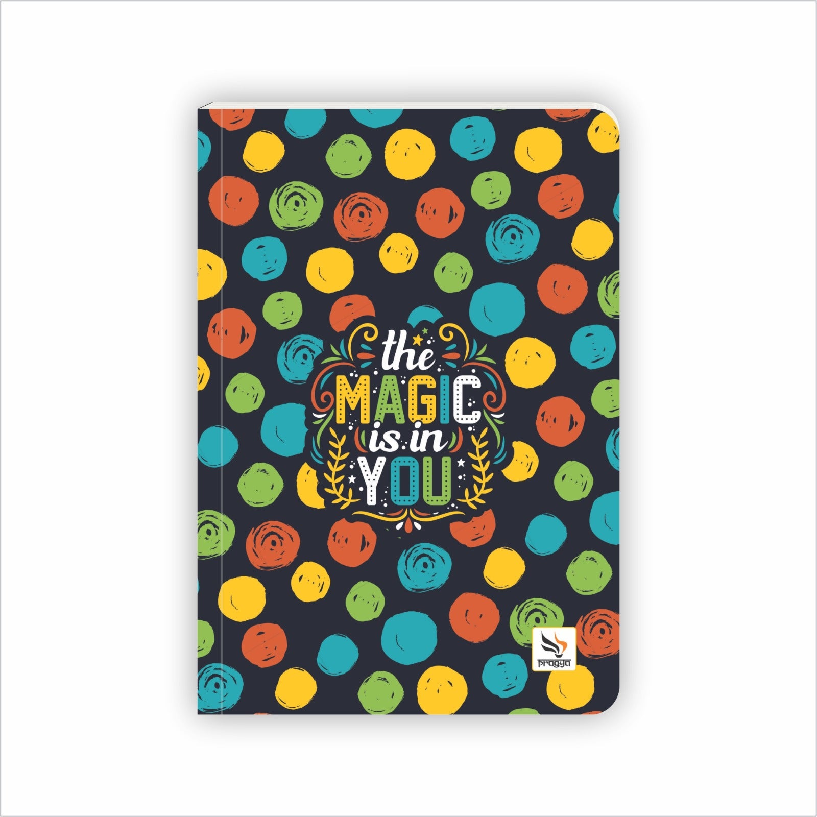 Pragya A5 Journal Notebook Set, 192 Pages, 80 GSM Single Ruled, Soft Cover Design with Printed Effects, Pack of 2