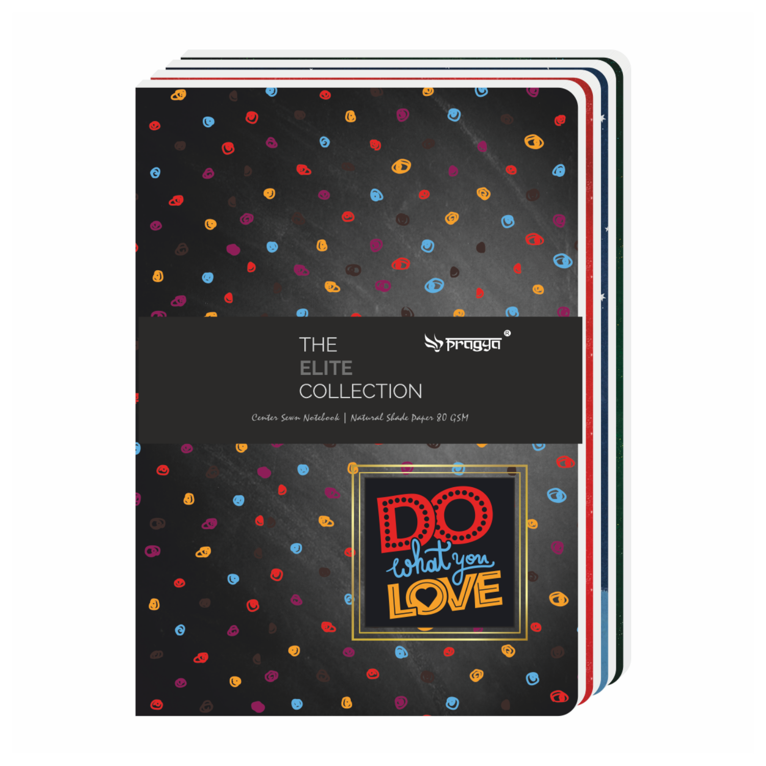 Pragya Elite Journal Notebook Size -B5 (17.6x25 CM) | Single Ruled 120 Pages | Velvet Finish Cover with Foiling | 80/90 GSM Paper | Thread Sewn Binding | Pack-2