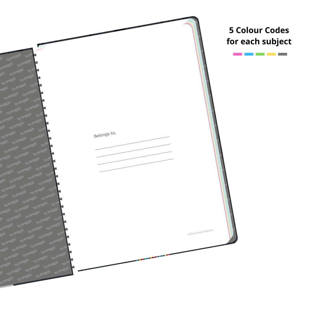 5 colour for each subject