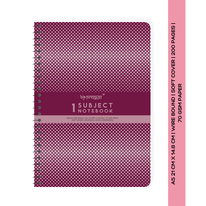 Pragya A5 Notebook (120, 160 Pages, Ruled) Elite Collection Wire Bound Soft Cover   |  Pack of 3