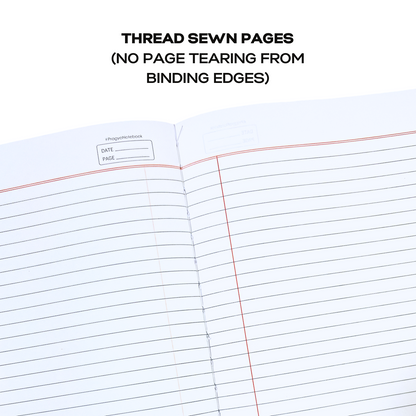 Pragya A4 Notebook (140 Pages, Ruled) Thread Sewn Luxe Series | Pack of 6