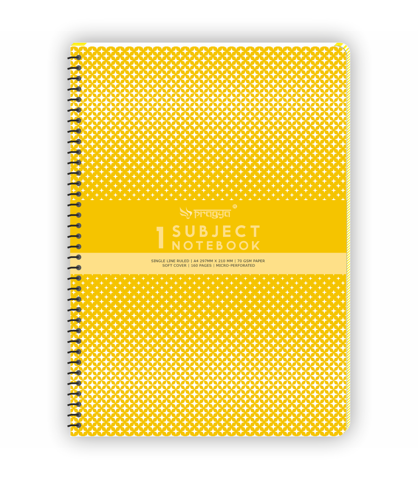 Pragya 1-Subject A4 Notebook (160 Pages, Ruled) Wire-Bound | Pack of 2