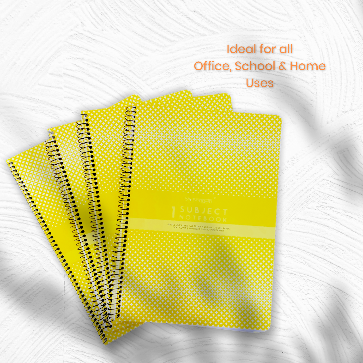 Pragya 1-Subject A4 Notebook – 160 Pages, Single Ruled – Soft Cover, Wire-Bound Notebook for School, Office & Everyday Writing (Pack-6)