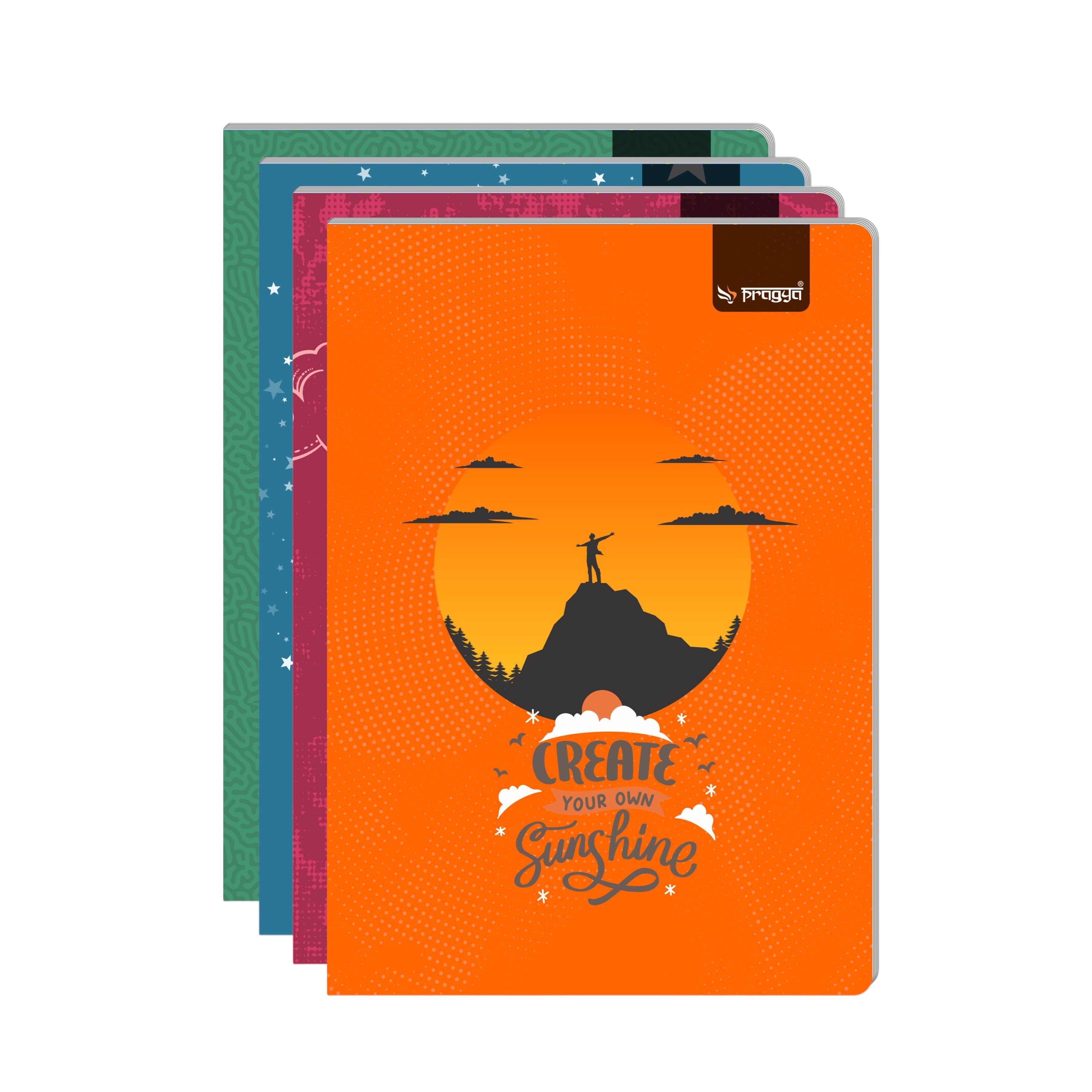 Pragya A4 Register Notebook Soft Cover | 296 Pages | Single Line Ruled | Student Office Professional Writing Book Pack of 2