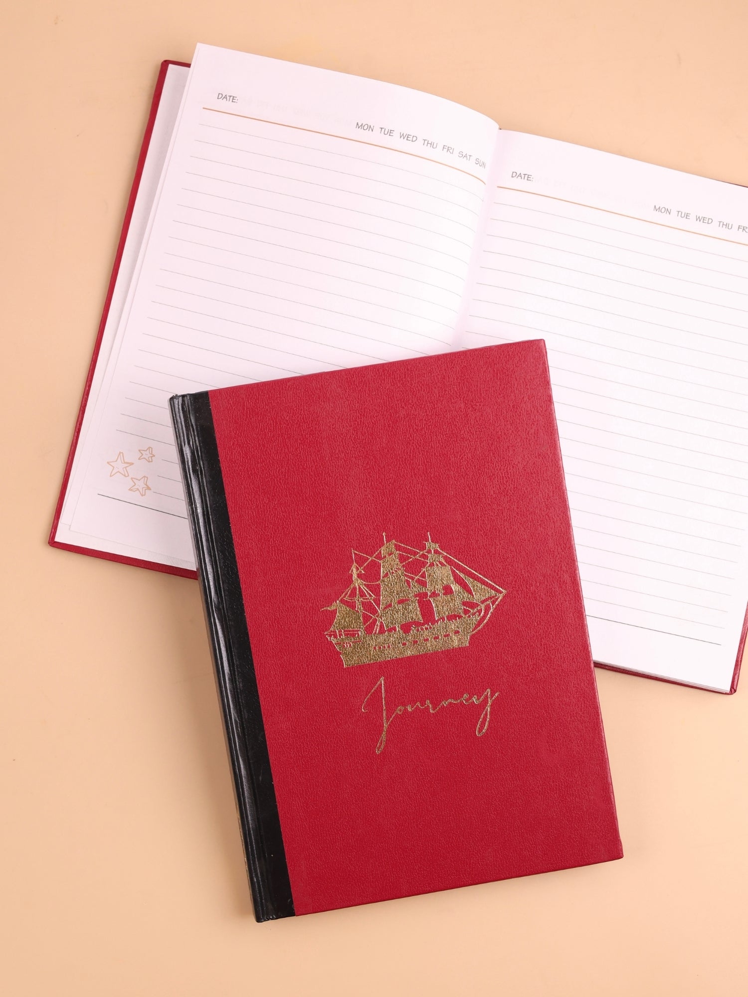 Textured Finish Notebook | Hard Cover | PVC Finish | 192 Pages | A5 & B5 | Pack of 2