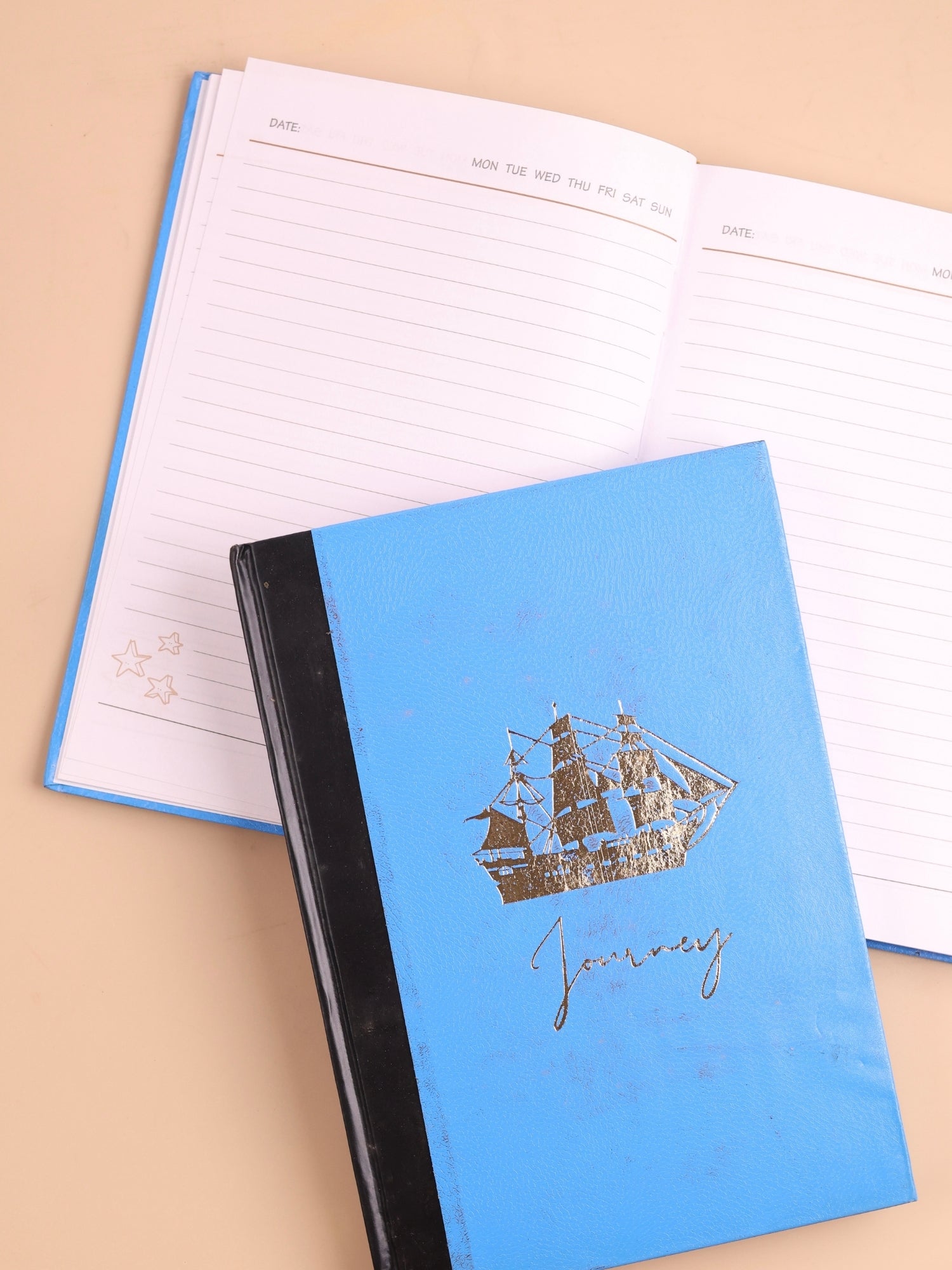 Textured Finish Notebook | Hard Cover | PVC Finish | 192 Pages | A5 & B5 | Pack of 2