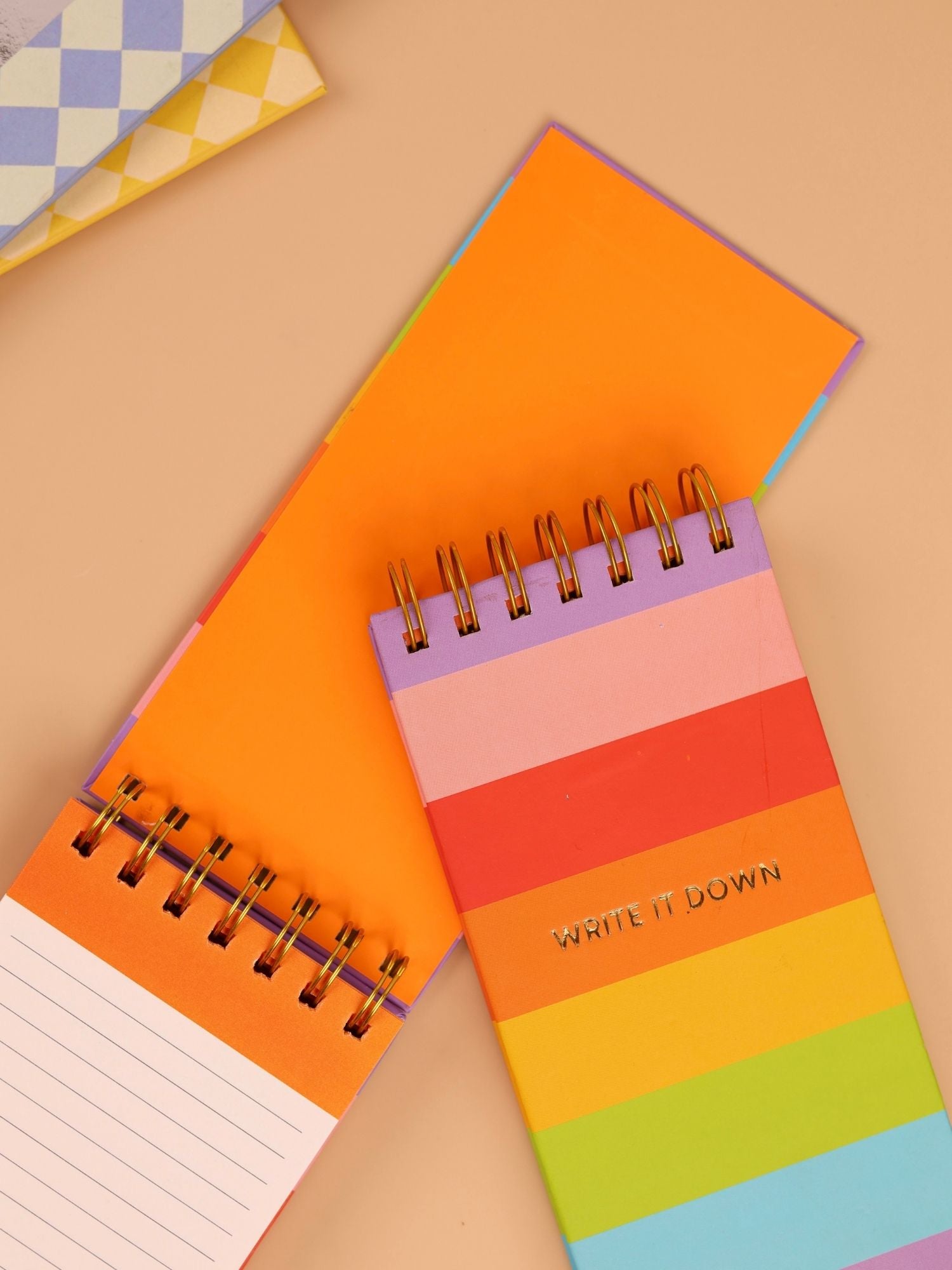 Rainbow Spiral Notepad – Aesthetic Mini Thinkpad | Ruled | Top Wire Binding | 192 Pages