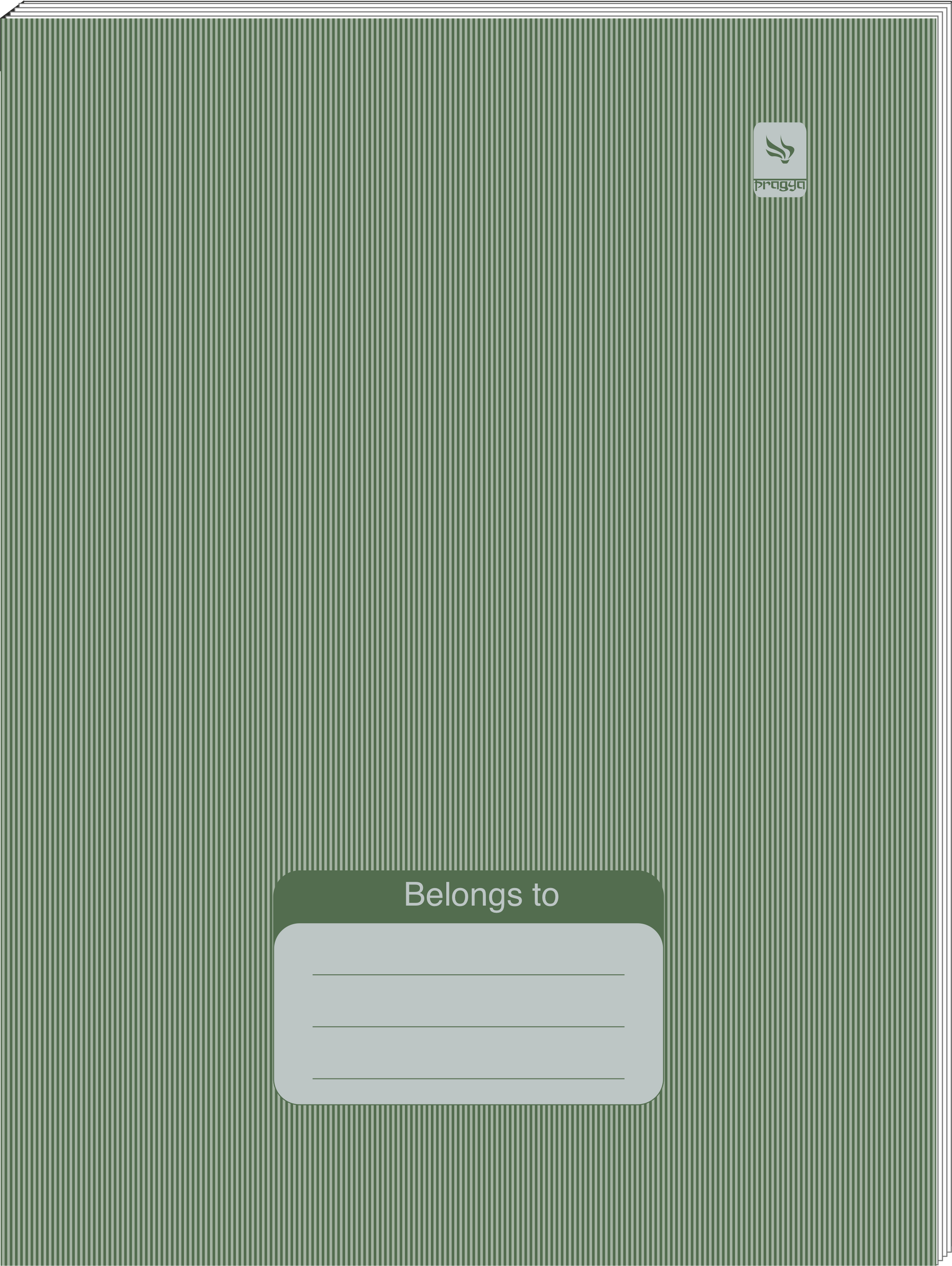 Pragya Notebook (24cm x 18cm, 140 Pages, Single/Four/Square line) Luxe Series Thread Sewn  |  Pack of 6