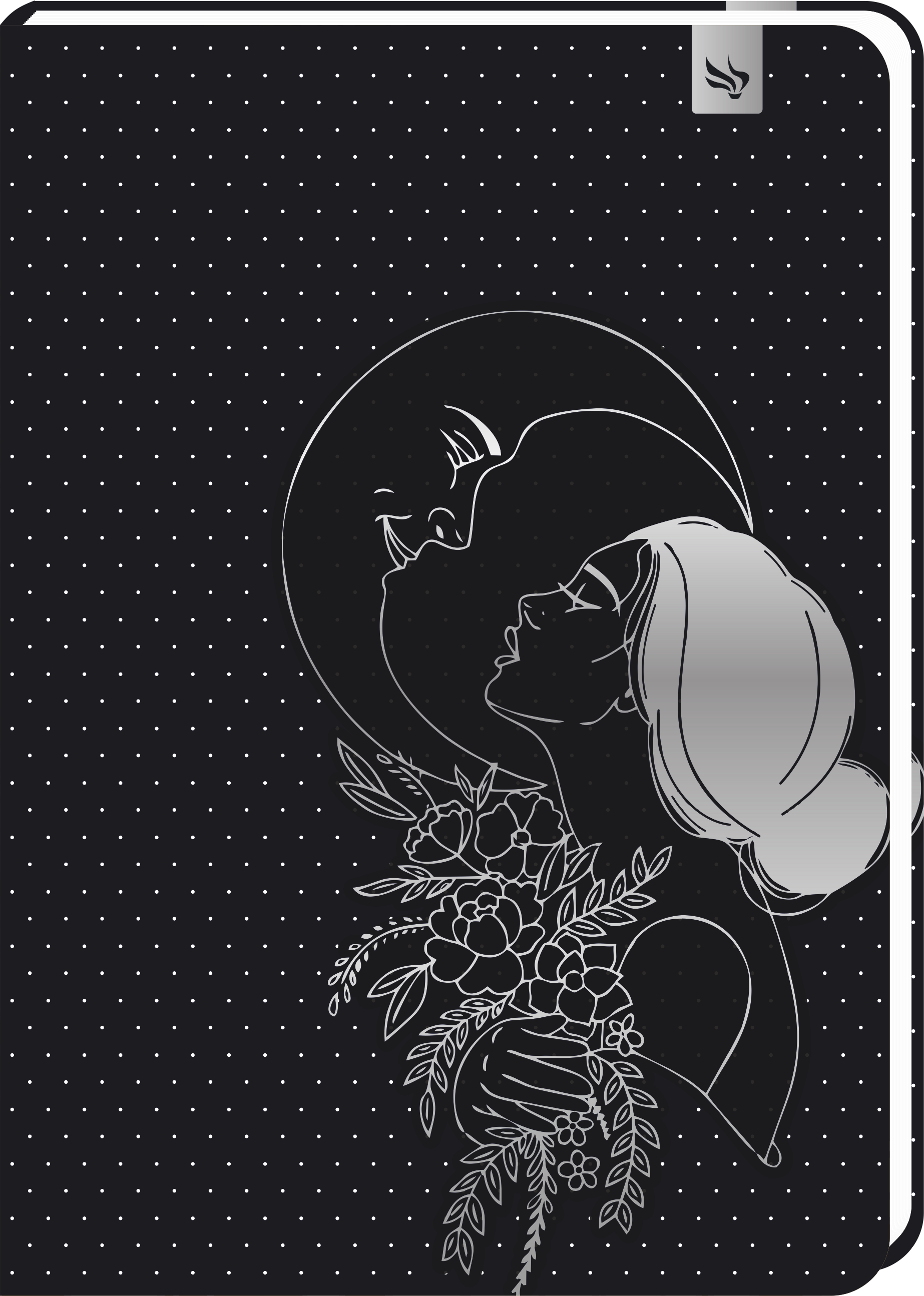 Pragya Moon Love A5 Notebook (240 Pages, Ruled) Hard Case Cover Journal